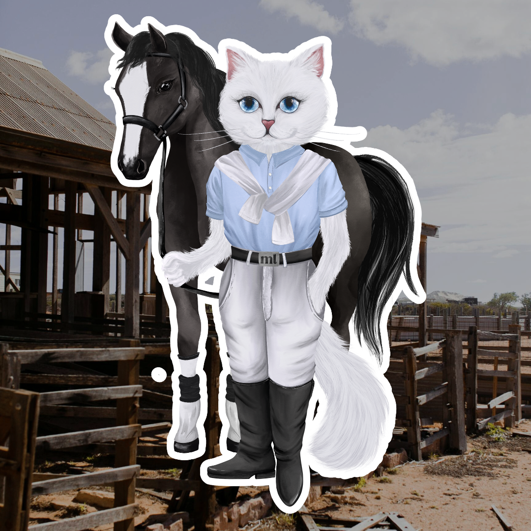 Rider White Cat