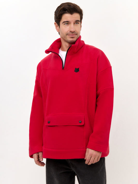 Red Fleece sweatshirt CATFLEESM