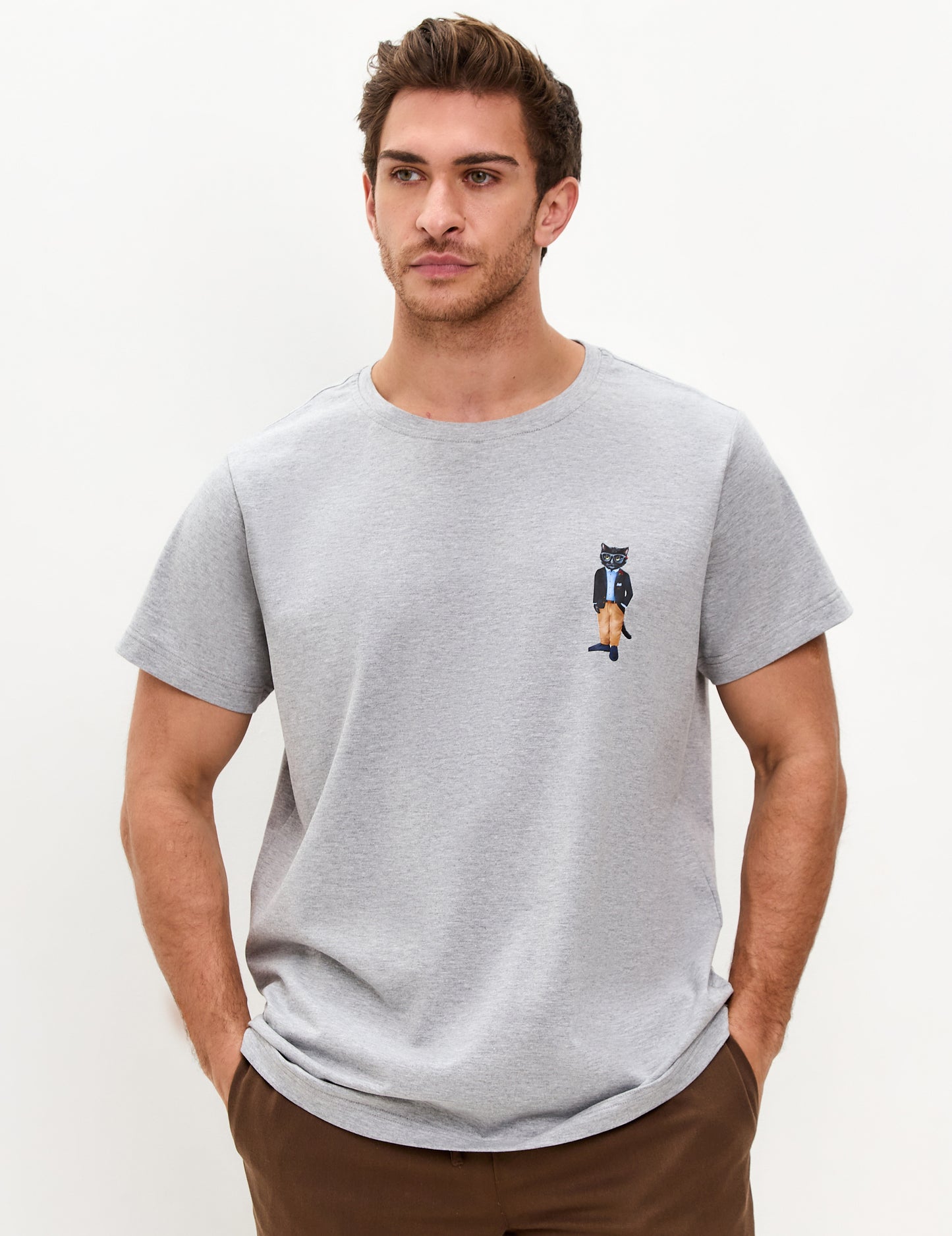 Grey Printed T-shirt REGATTA CAT