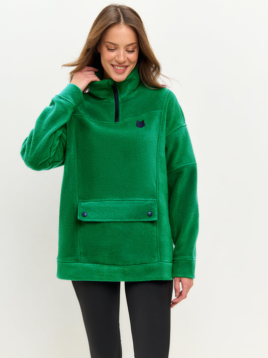 Grünes Fleece-Sweatshirt CATFLEES