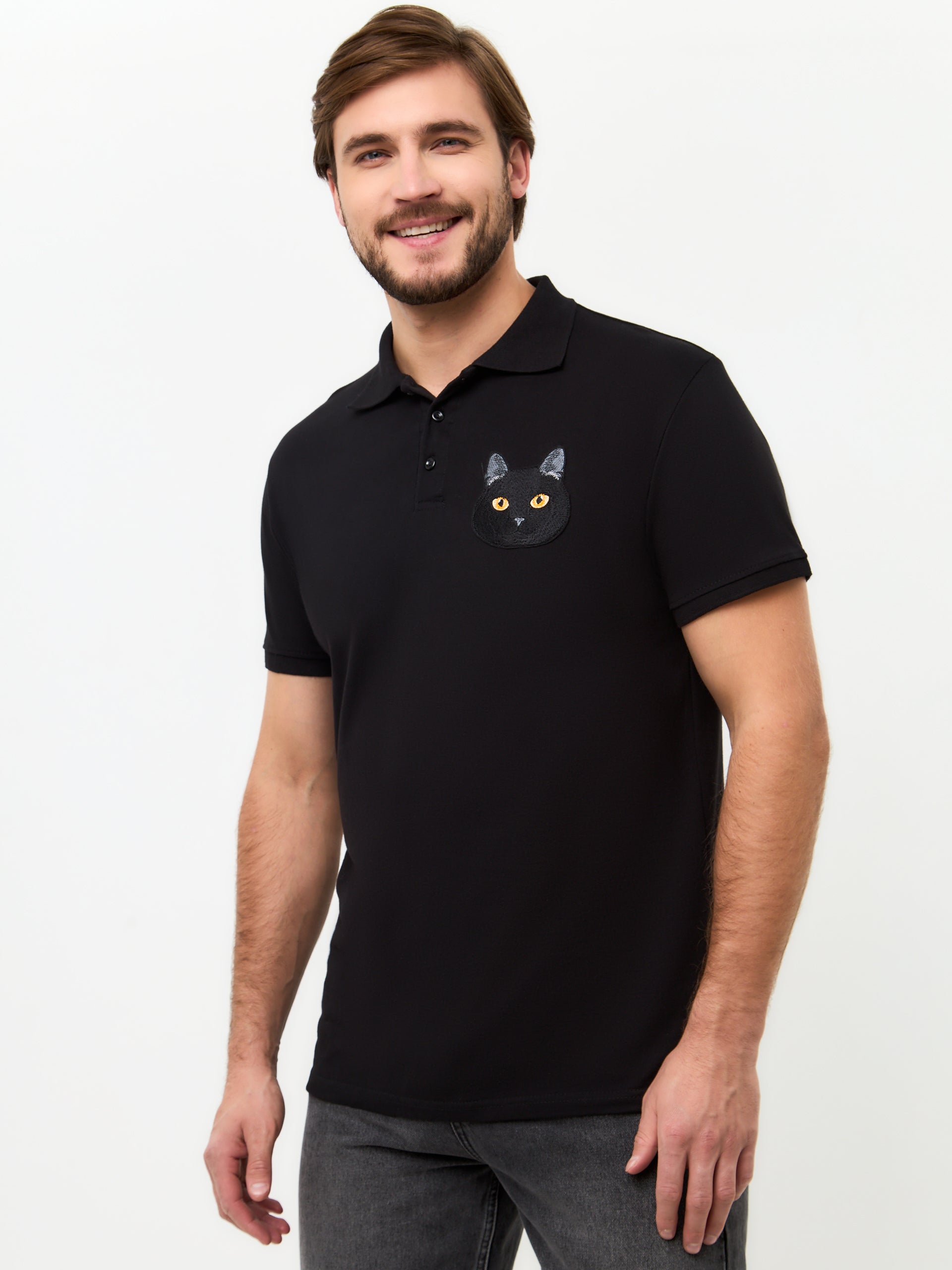 Black Polo T-shirt CAT - S / Black / Regular - Polo t-shirt & dress