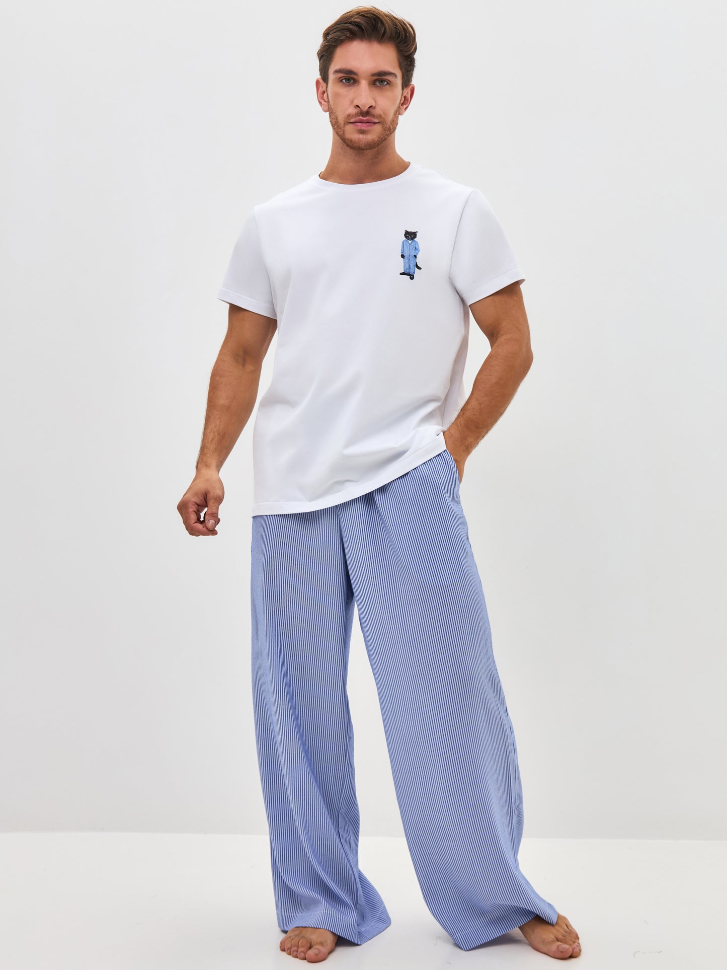 Blue pajama CATSLEEPM - S / Blue - Loungewear