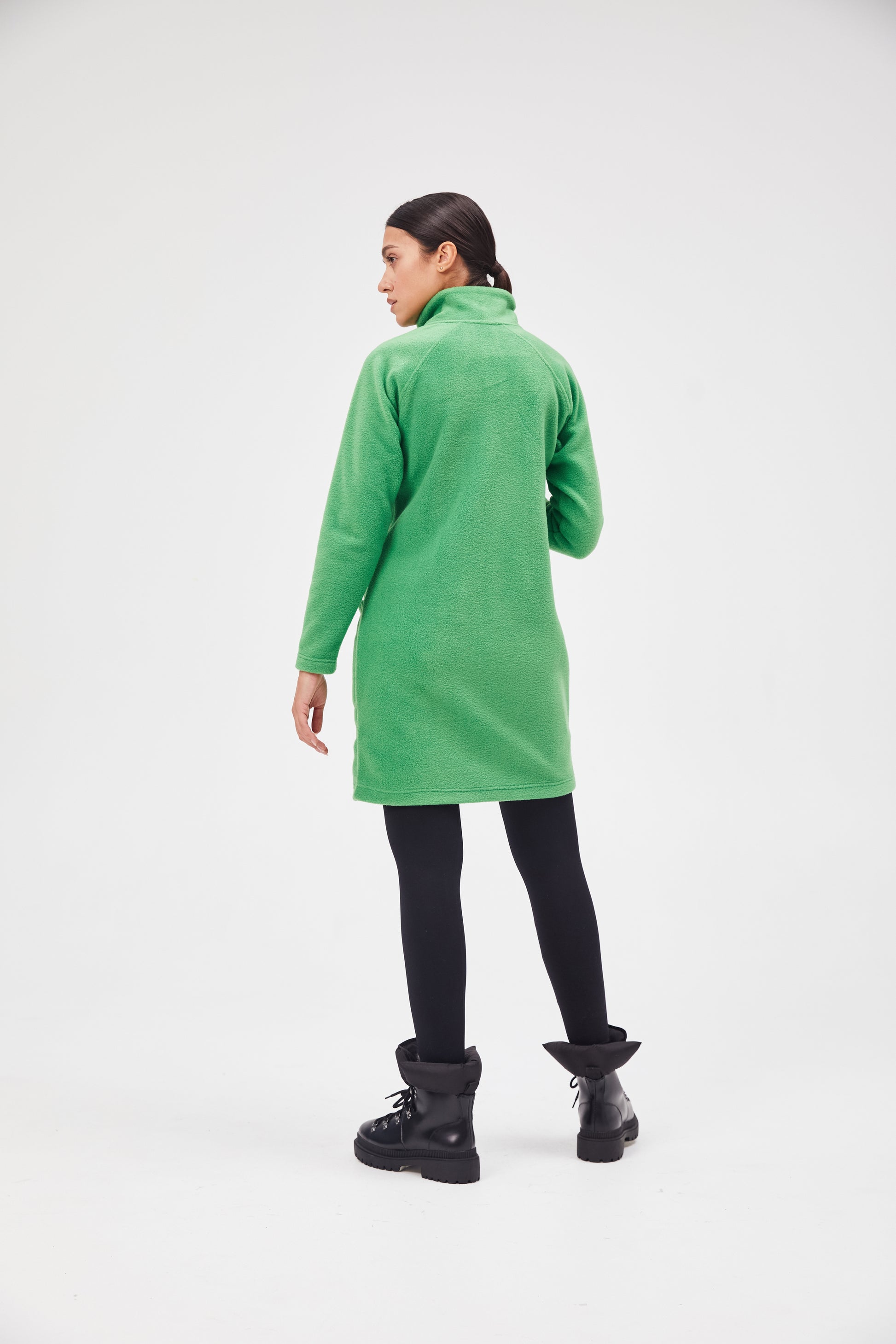 Green Fleece dress CATDREFLEES - Fleece (recycled)