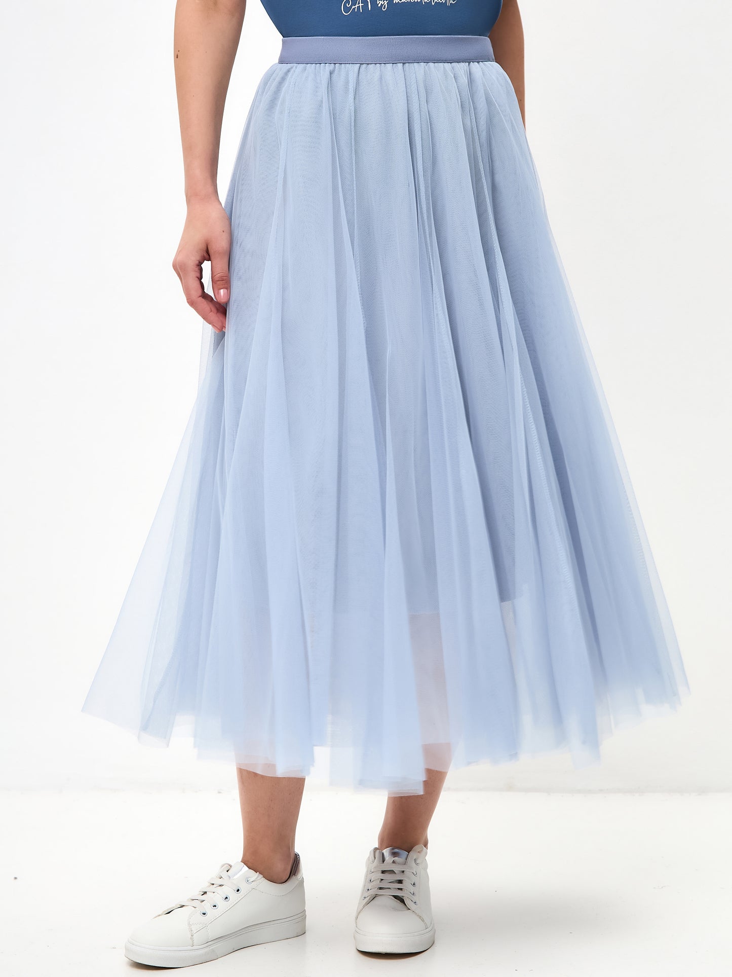 Blue Tulle skirt ROCKY - XS / Blue / Regular - Bottom