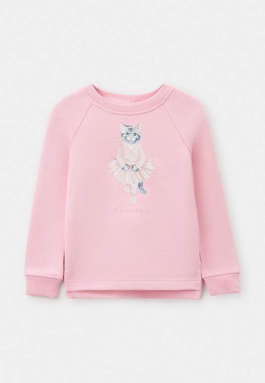 Pink Printed sweatshirt BALLET CAT