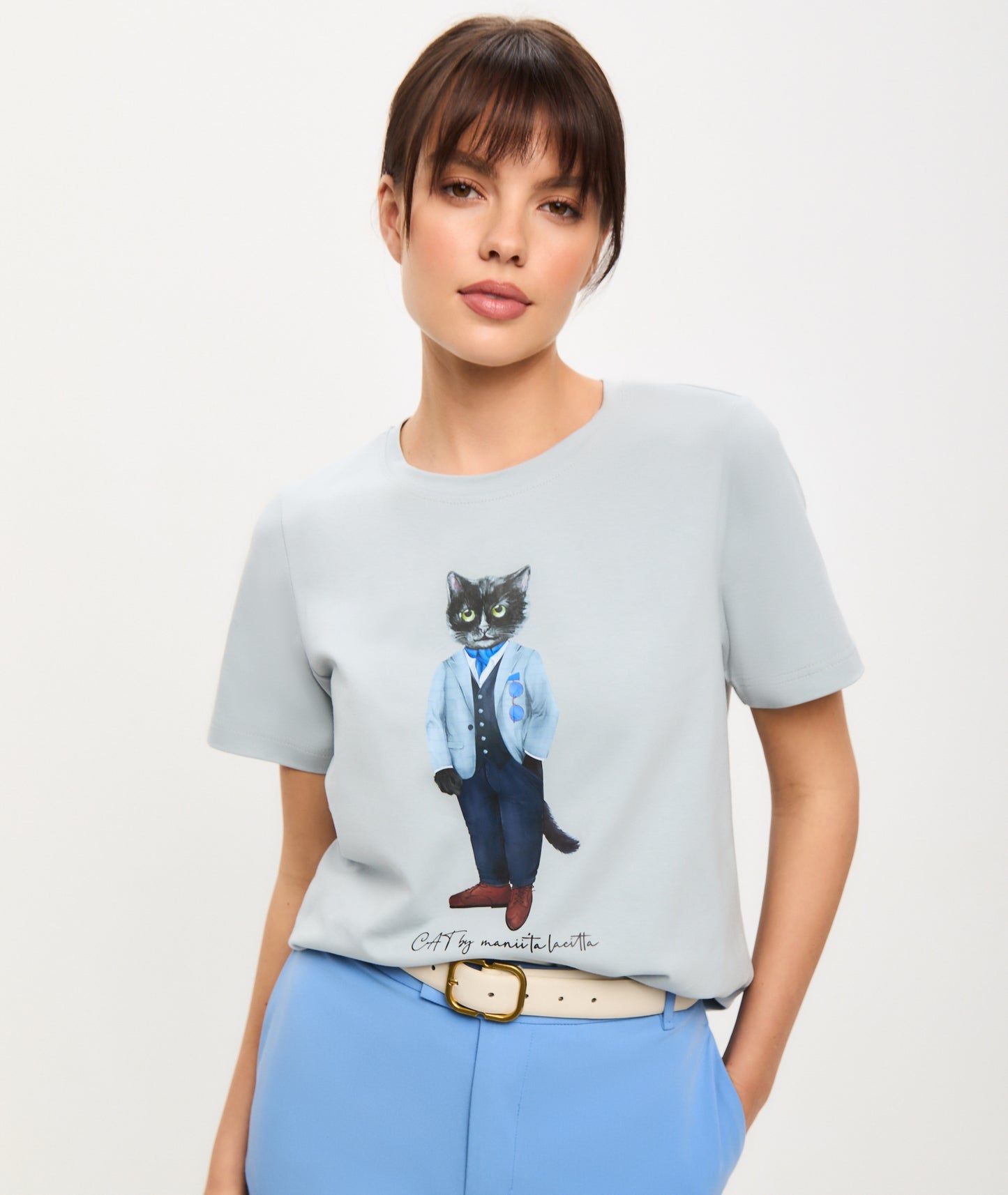 Camiseta Azul CHERRY CAT