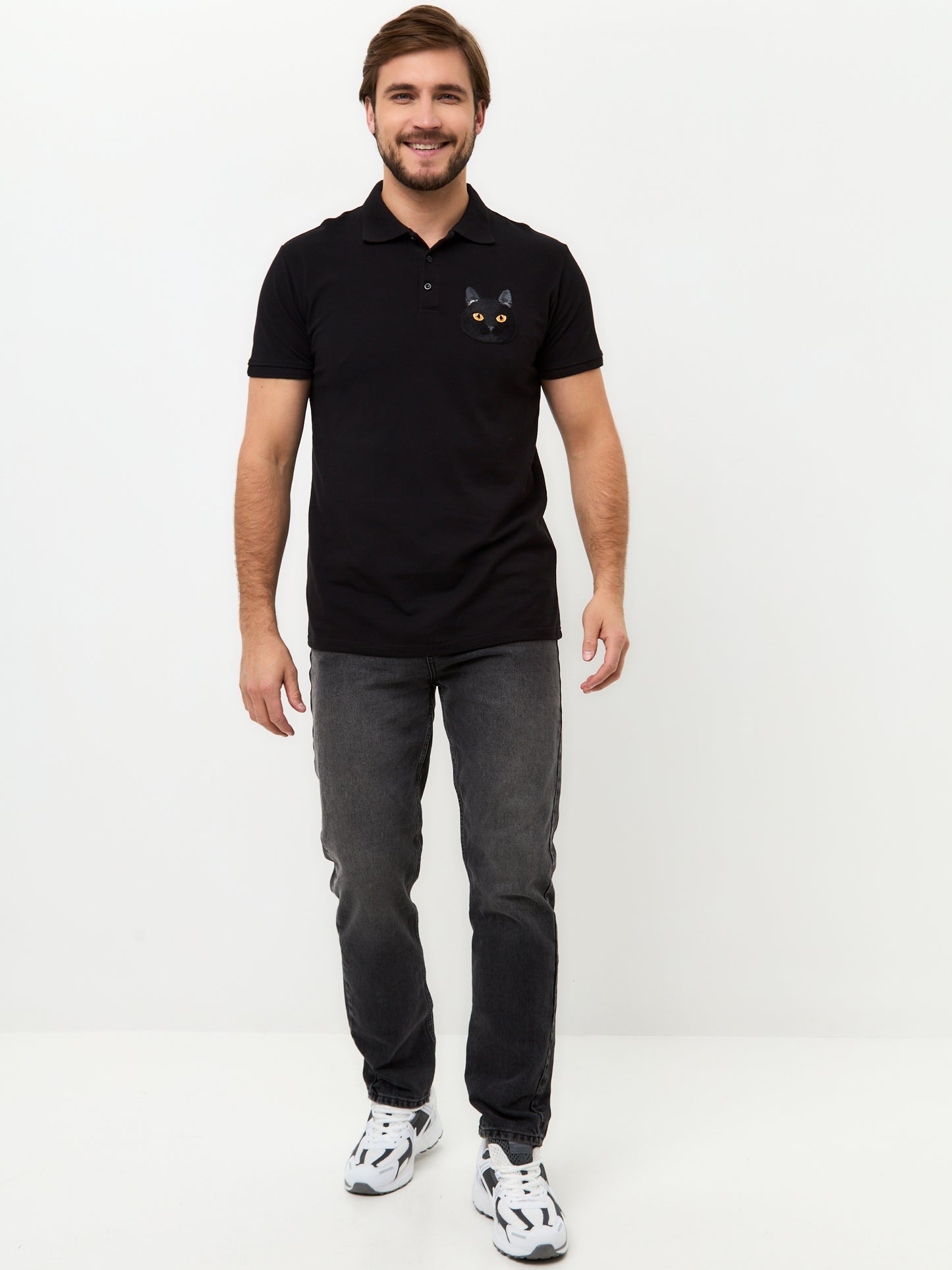 Black Polo T-shirt CAT - Polo t-shirt & dress