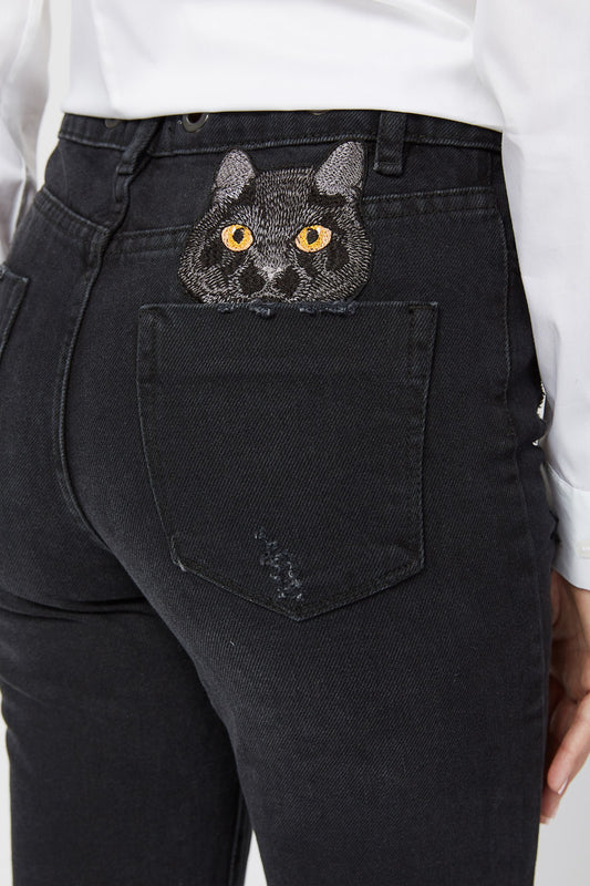 Schwarze Damenhose CAT