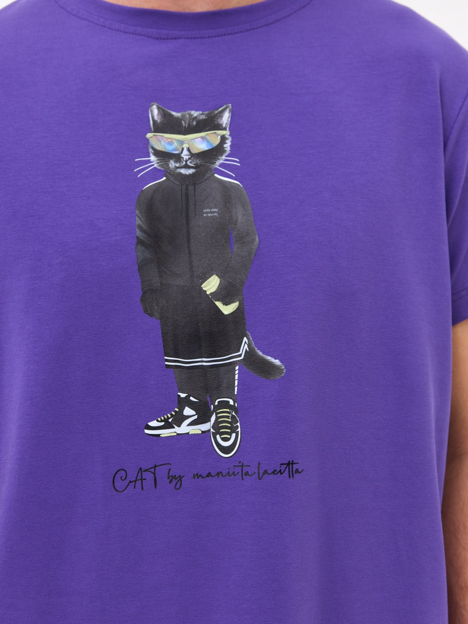 Purple Printed T-shirt SPORT CAT