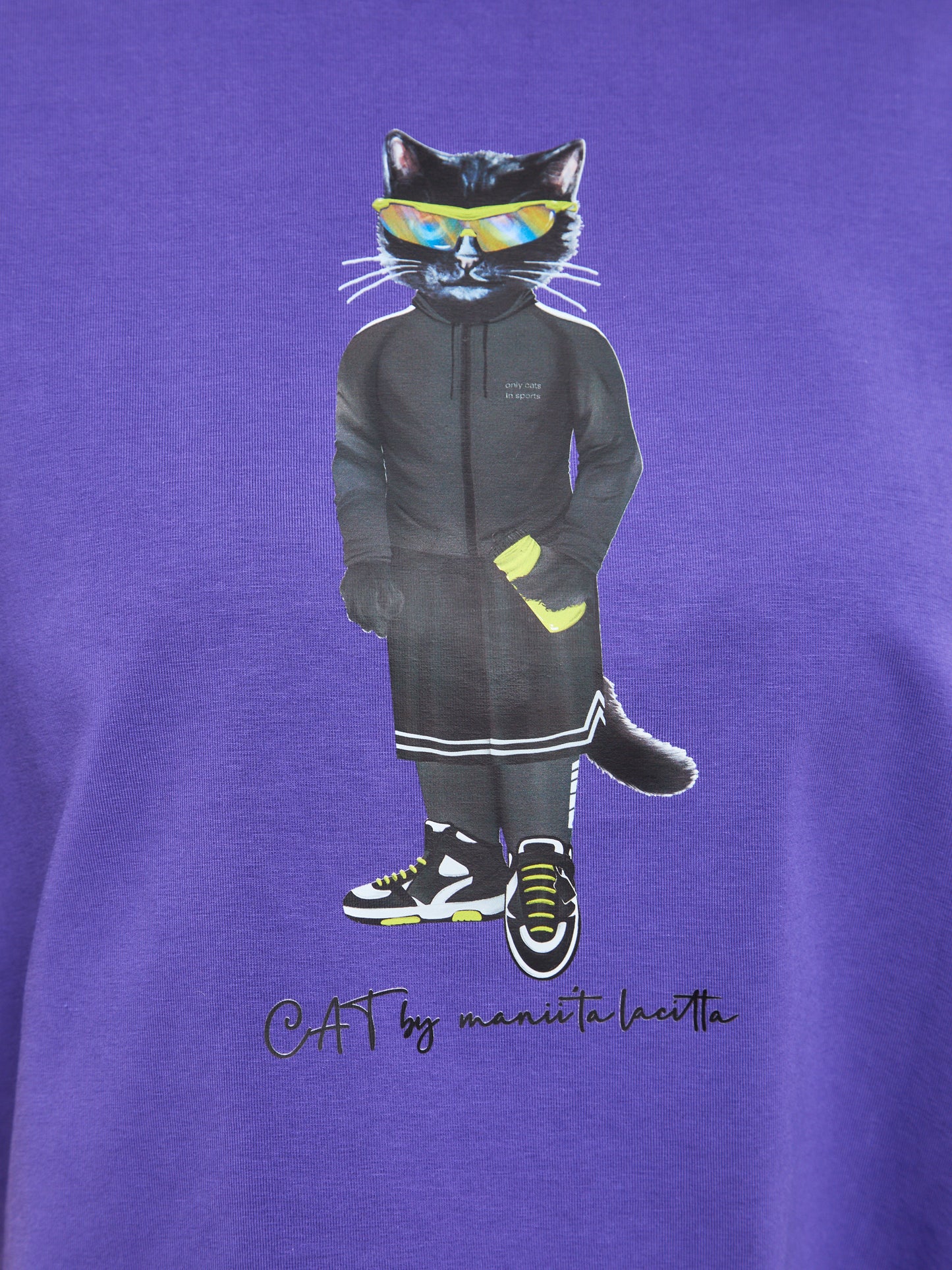 Purple Printed short oversized T-shirt SPORT CAT