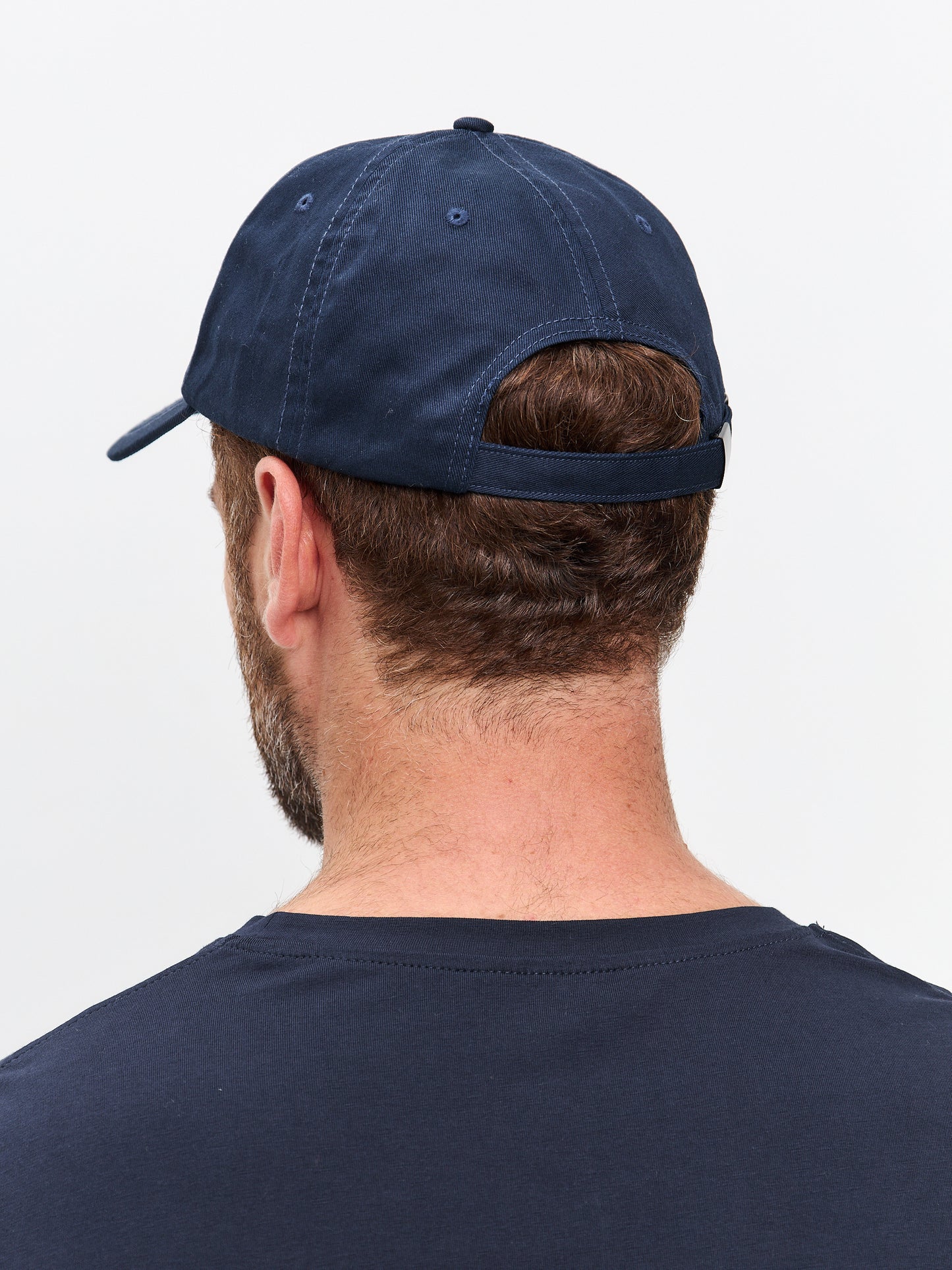 Set: men's blue T-shirt with a mini print of a black COUNTRY CAT and a dark blue cap with Cat embroidery