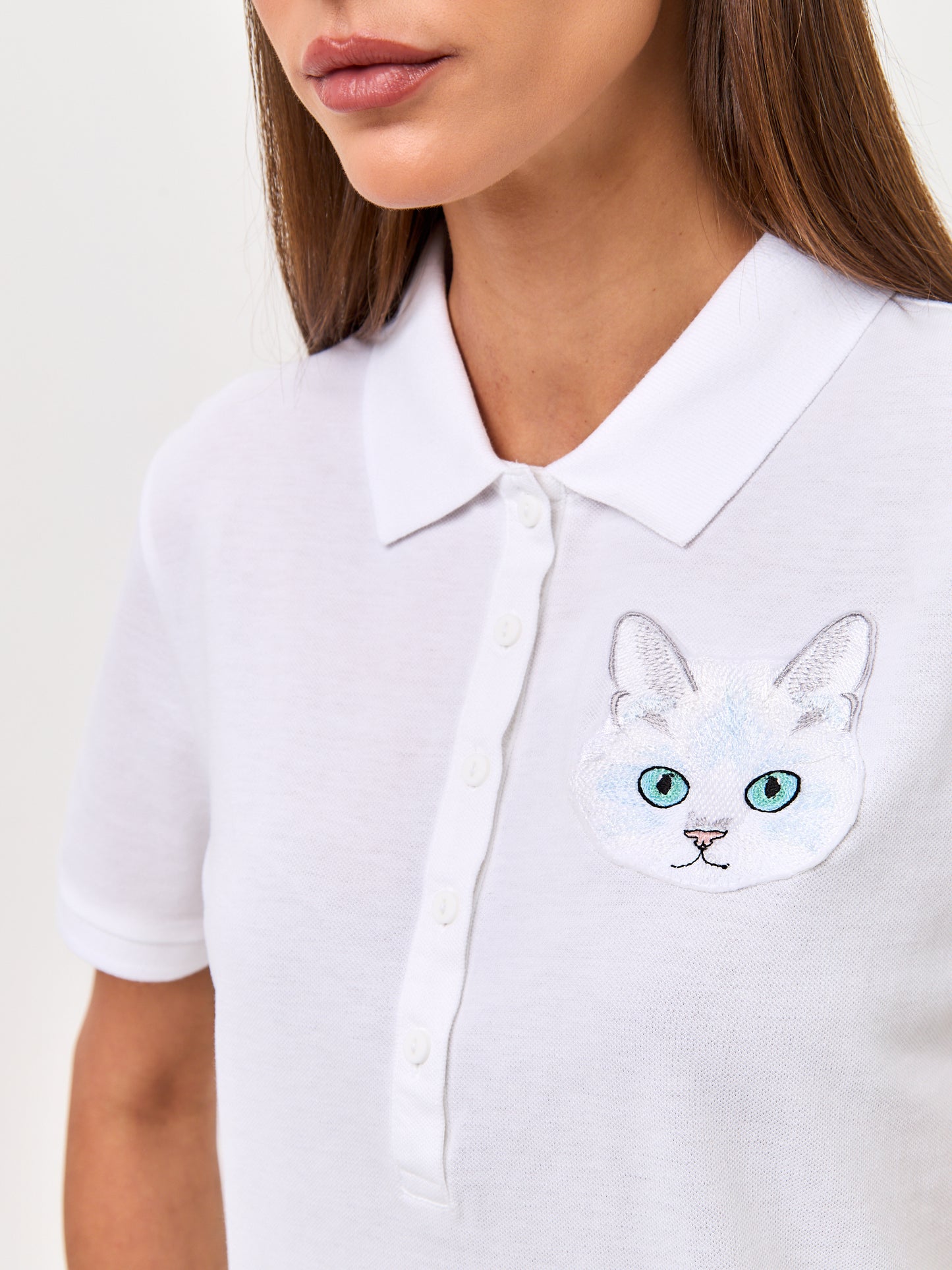 White Polo T-shirt CAT - Polo t-shirt & dress