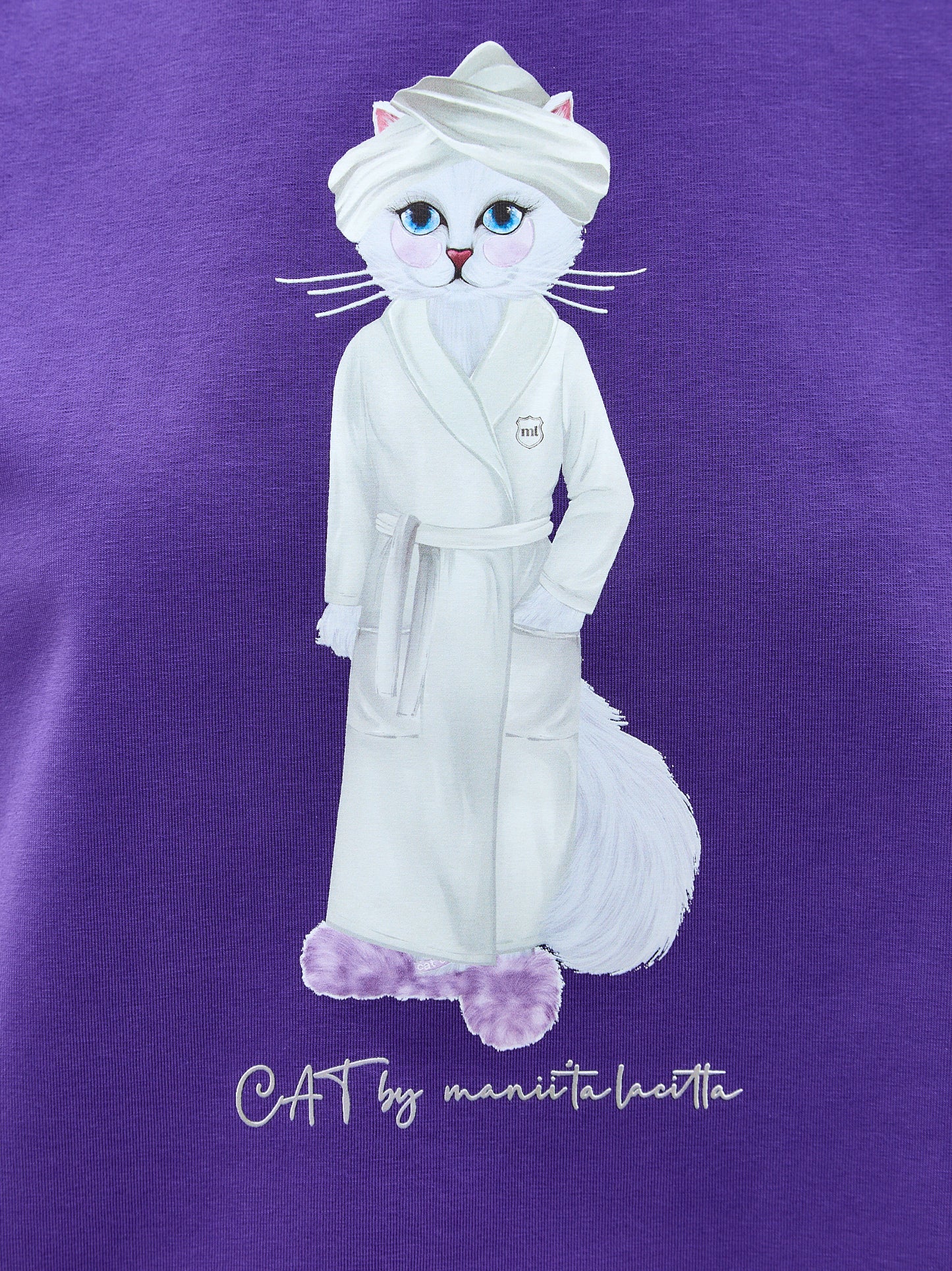 Purple Printed T-shirt SPA CAT