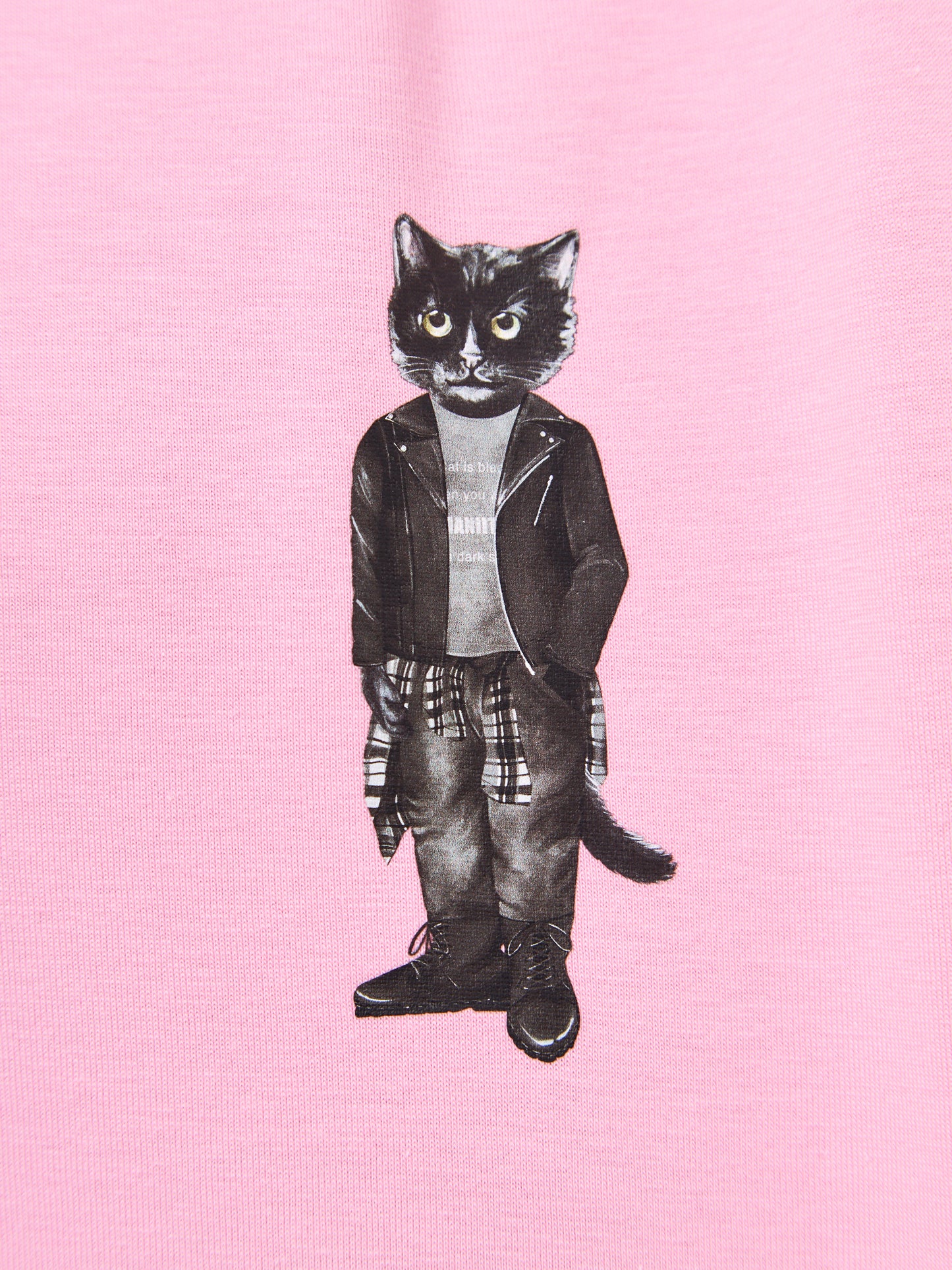 Pink Printed T-shirt ROCKER CAT - T-shirt