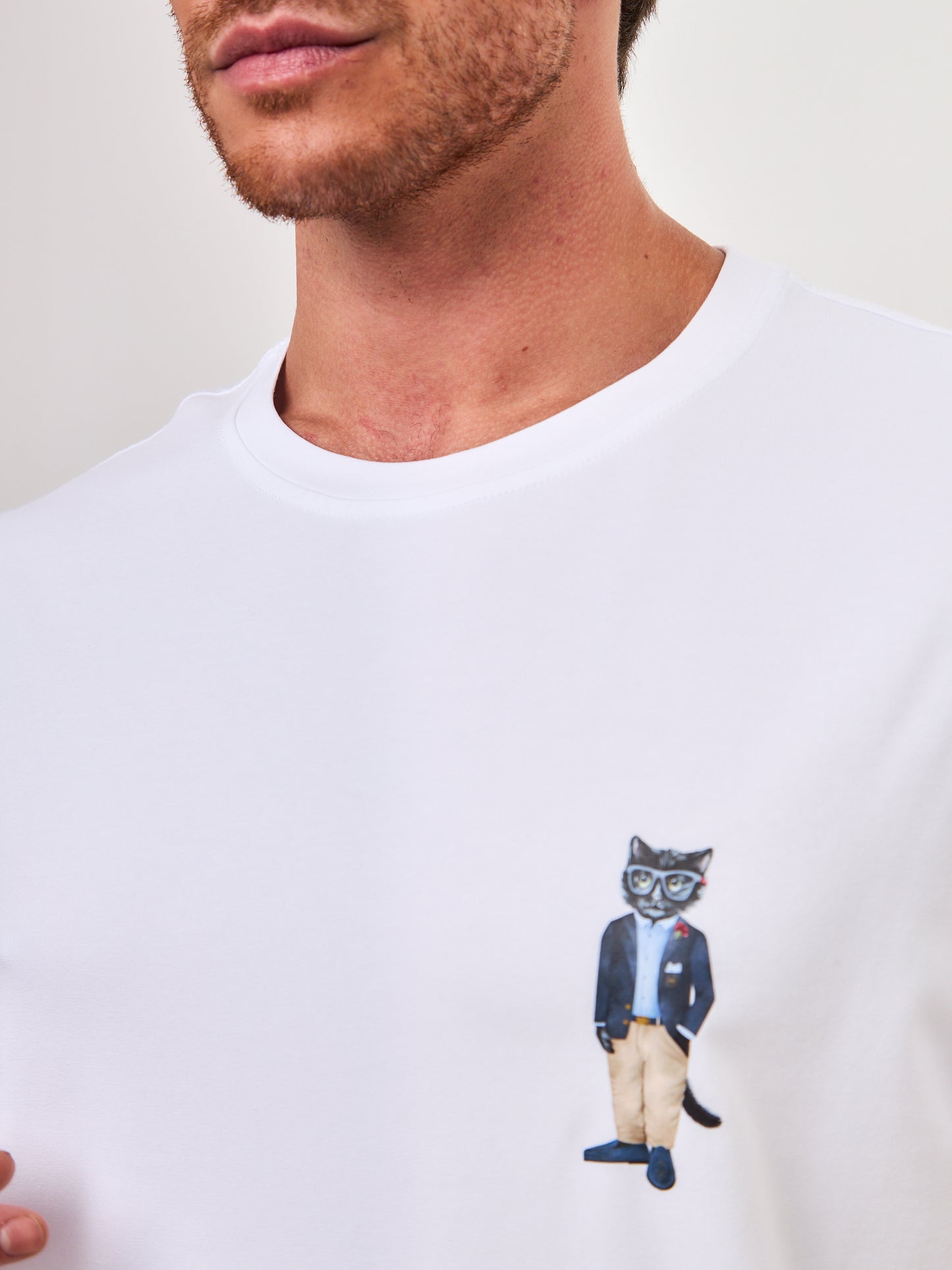 White Printed T-shirt REGATTA CAT - T-shirt