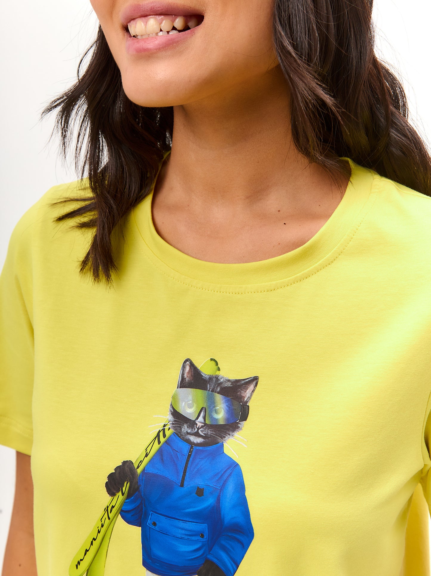 T-Shirt mit SNOWBOARD CAT-Print