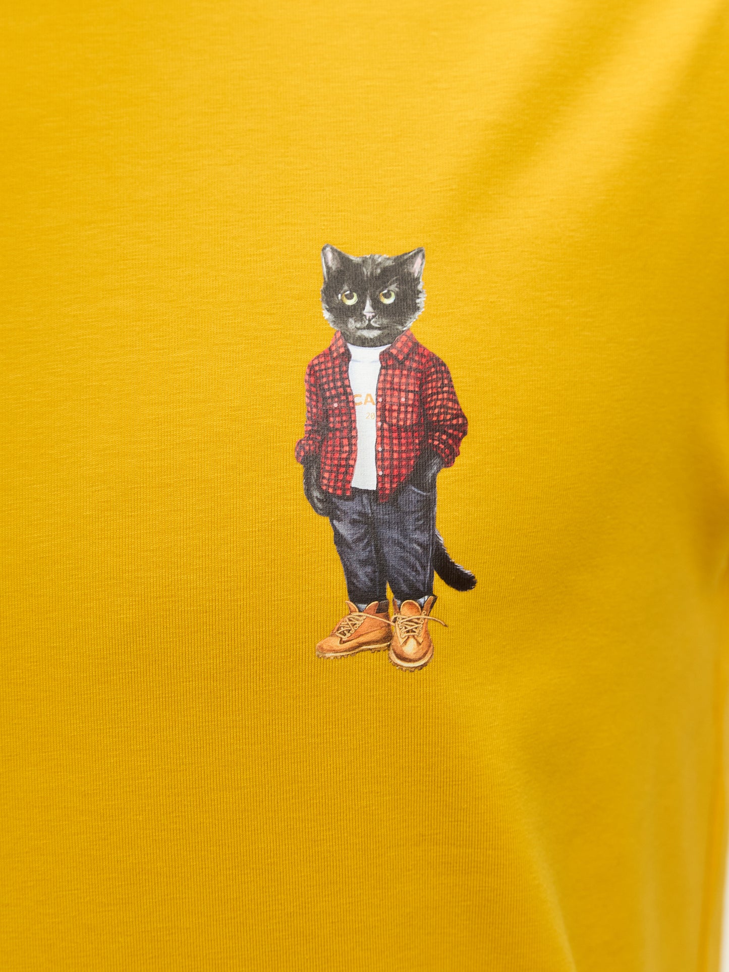 Yellow Printed T-shirt COUNTRY CAT