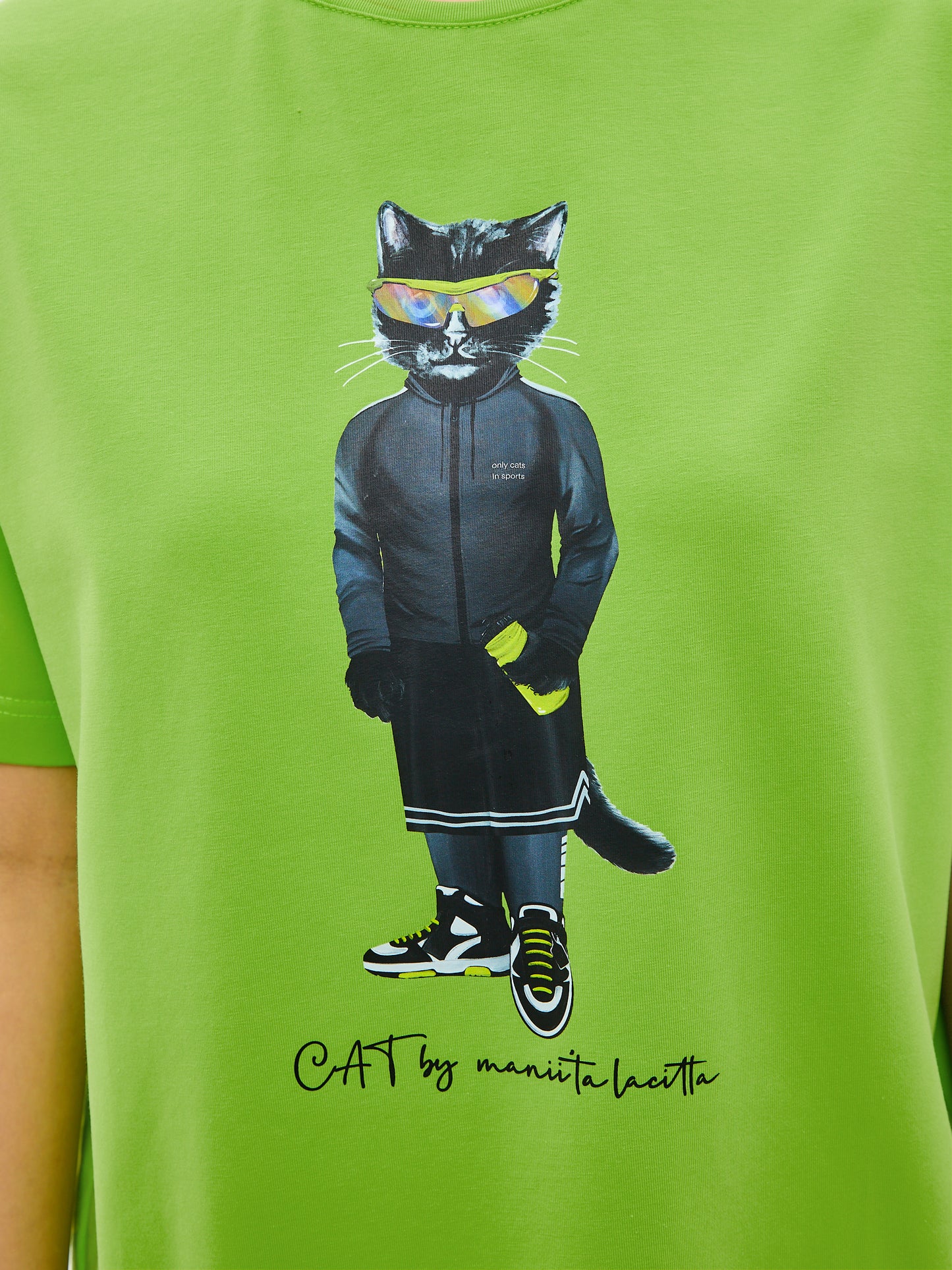 Green Printed t-shirt SPORT CAT