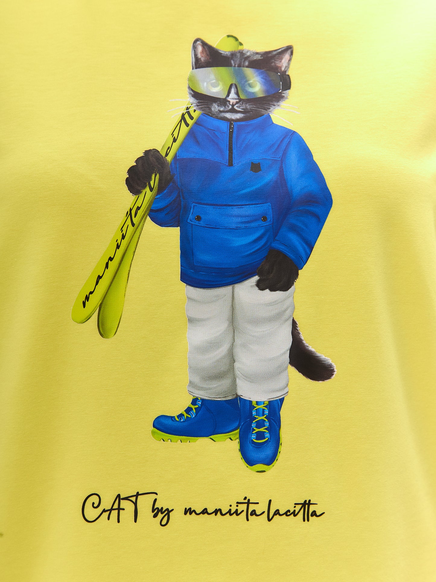 T-Shirt mit SNOWBOARD CAT-Print