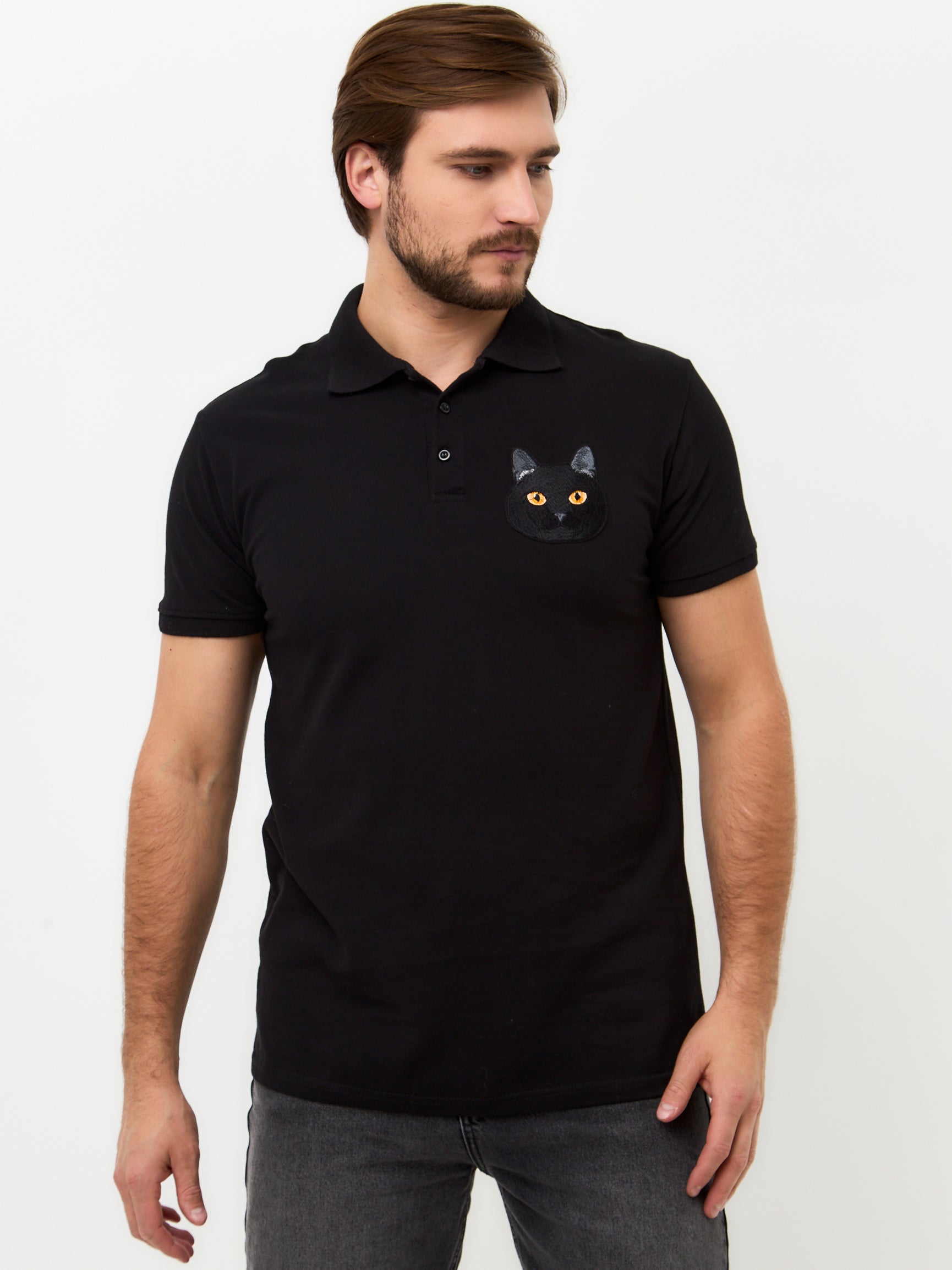 Black Polo T-shirt CAT - Polo t-shirt & dress