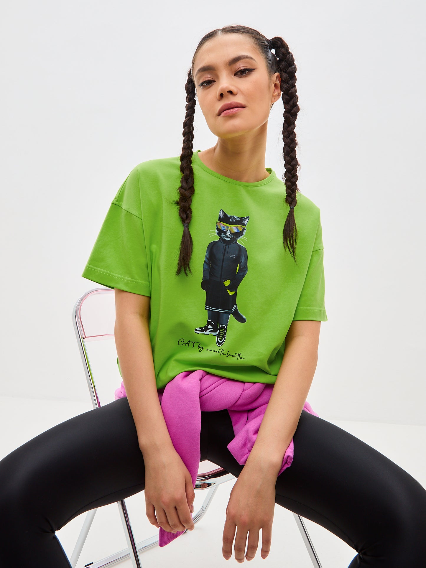 Green Printed t-shirt SPORT CAT