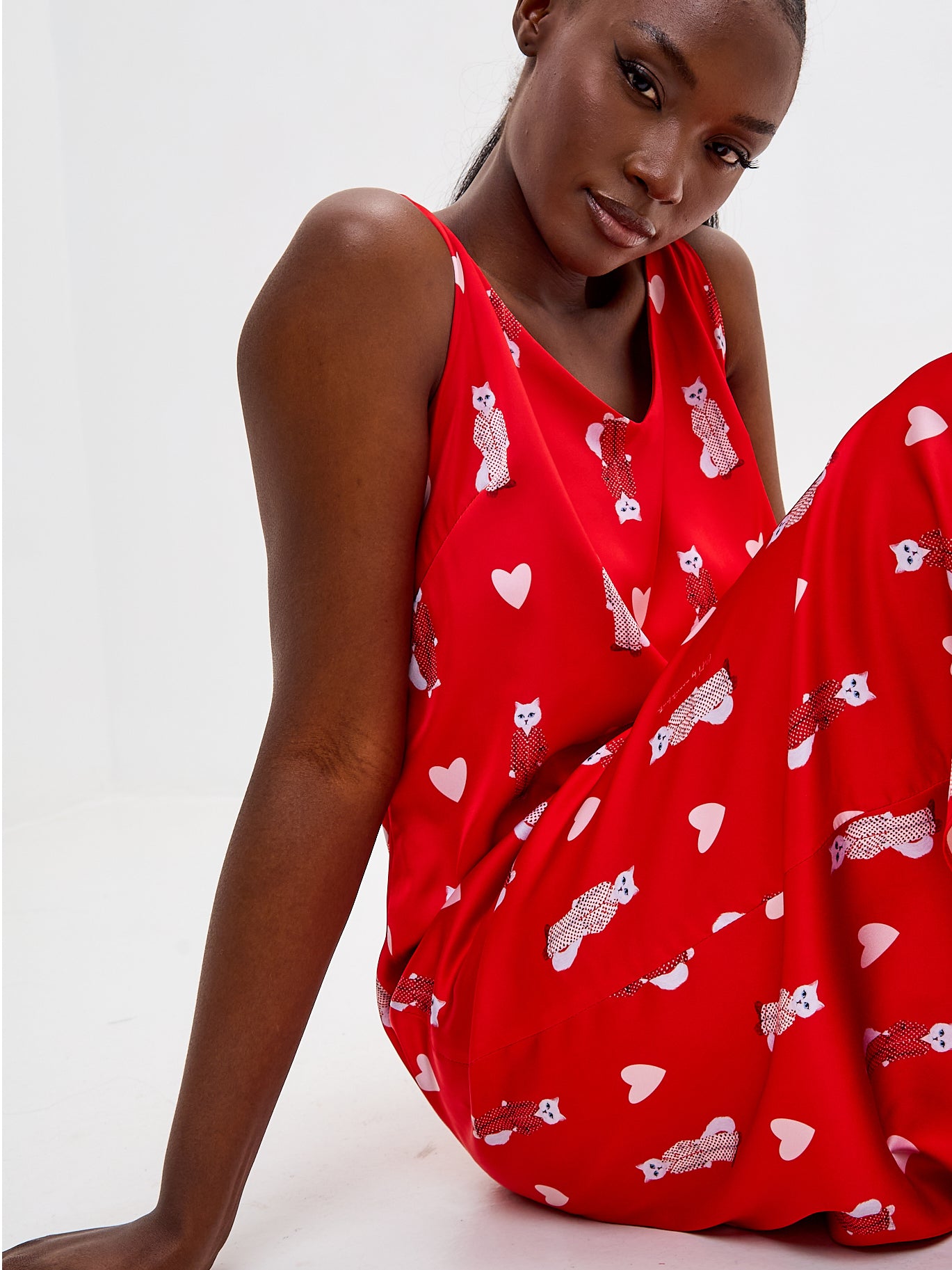 Red silk loungewear - Loungewear