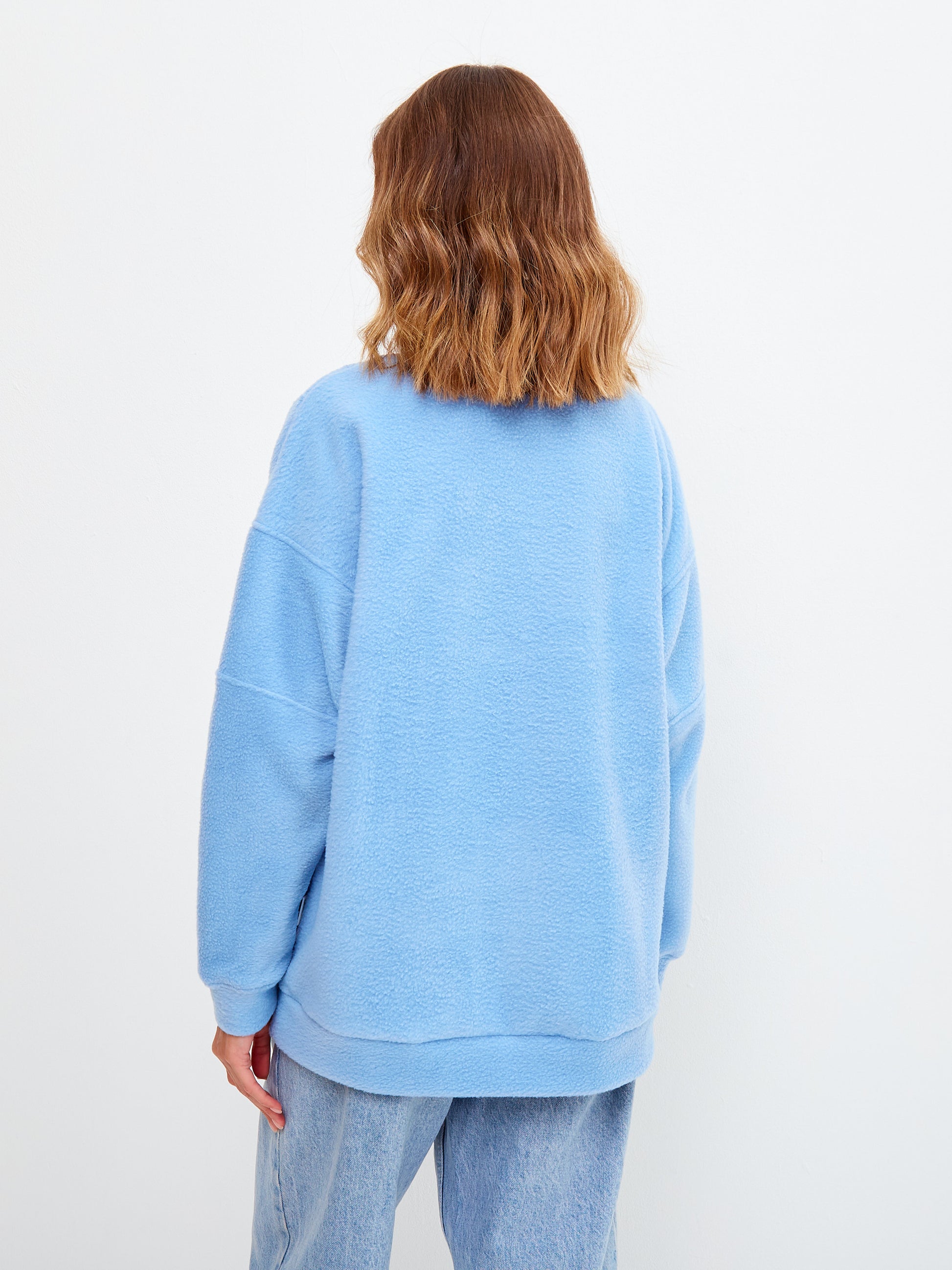 Blue Fleece sweatshirt - Fleece (recycled)