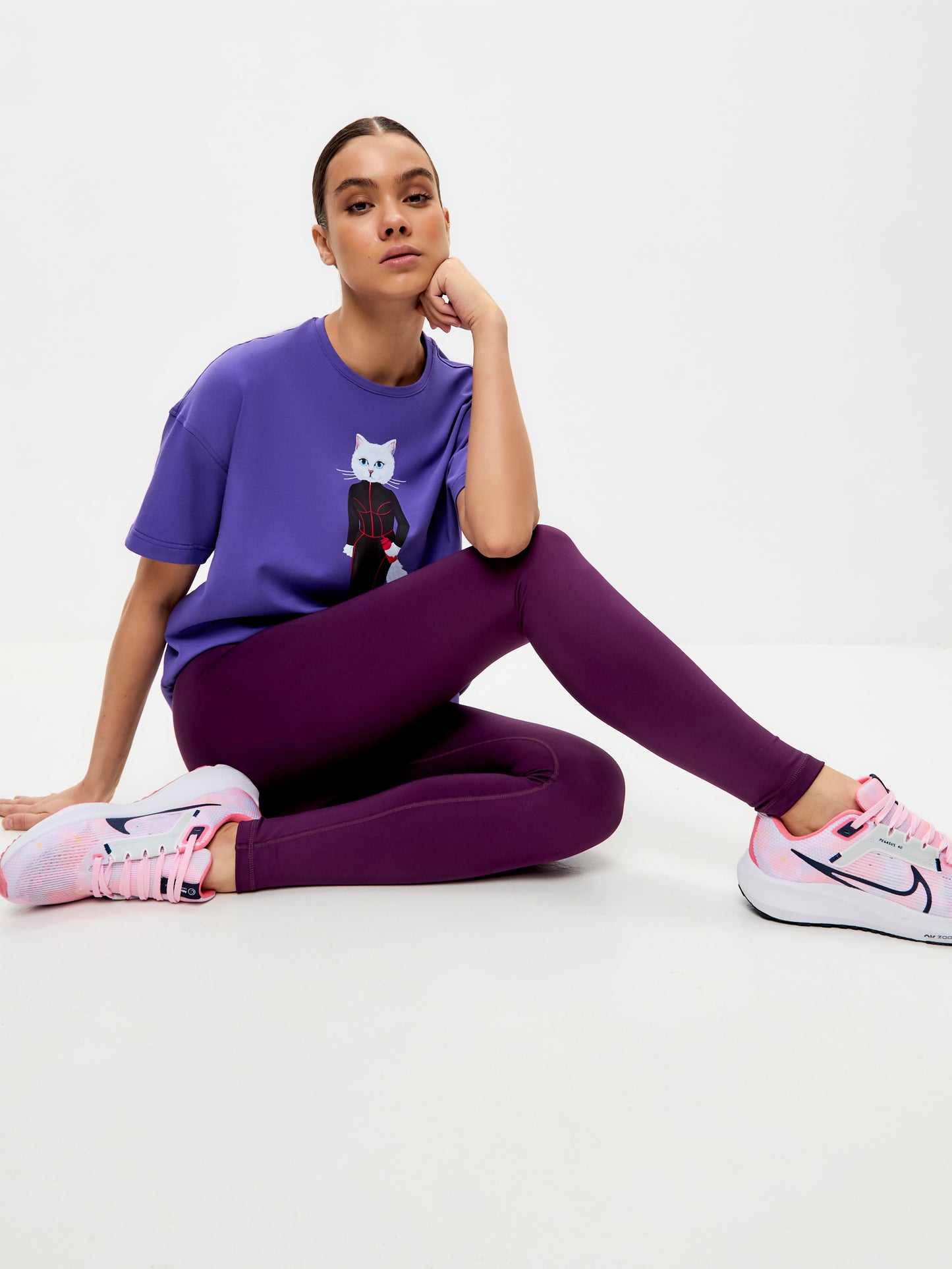 Purple Women's leggins CAT