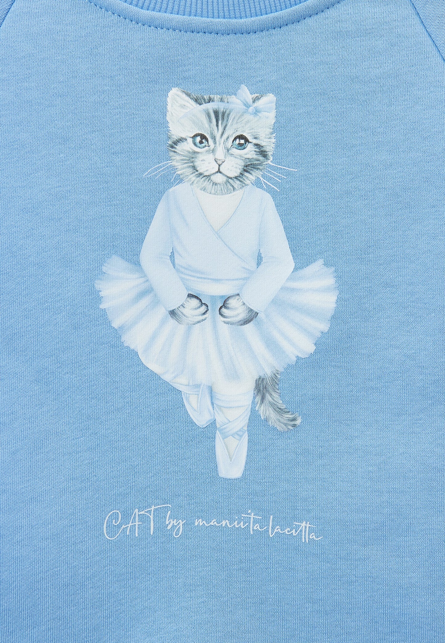 Blue Printed sweatshirt BALLET CAT