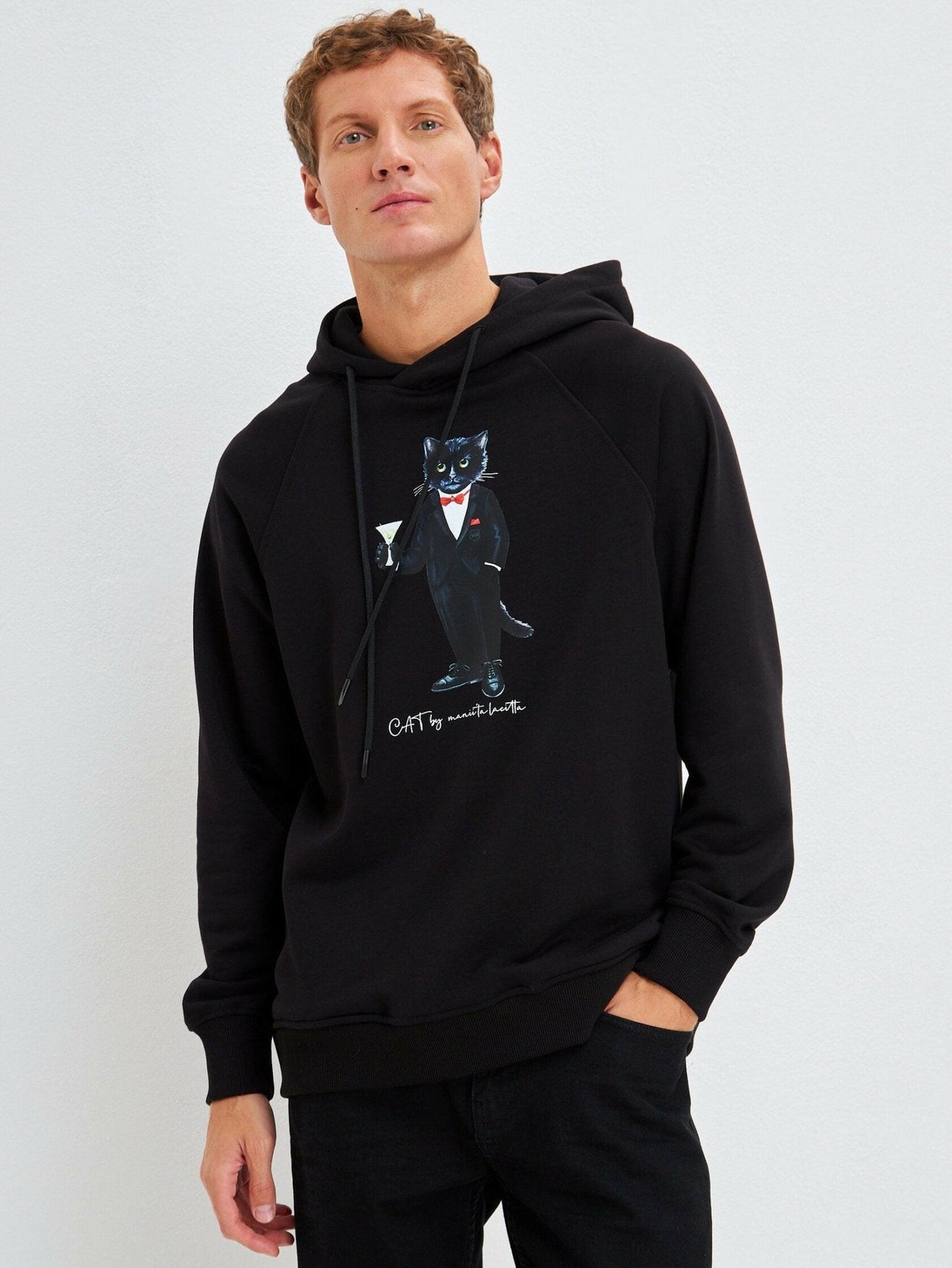 Printed Hoodie DANDY CAT - Maniita Lacitta