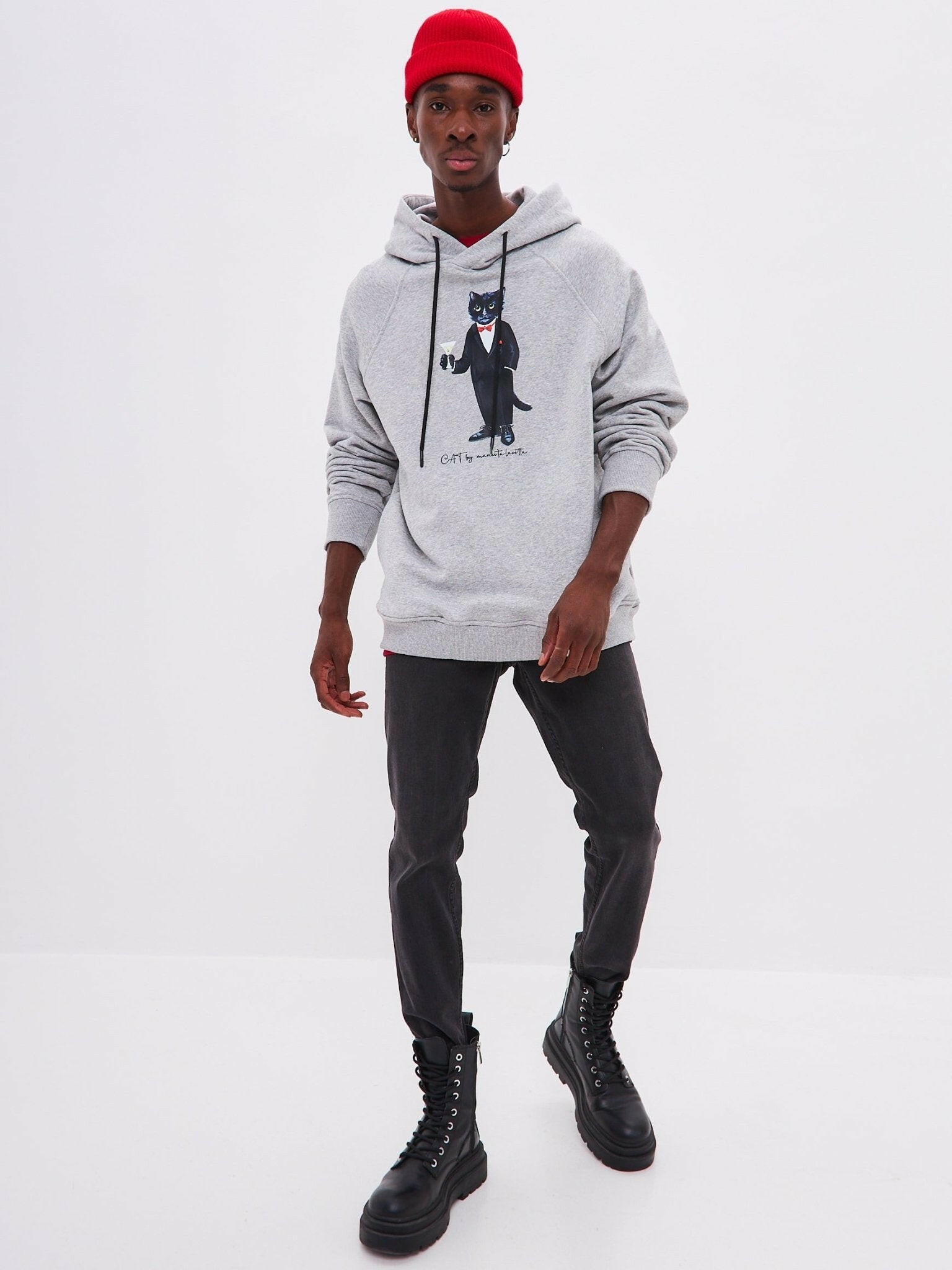 Printed Hoodie DANDY CAT - Maniita Lacitta