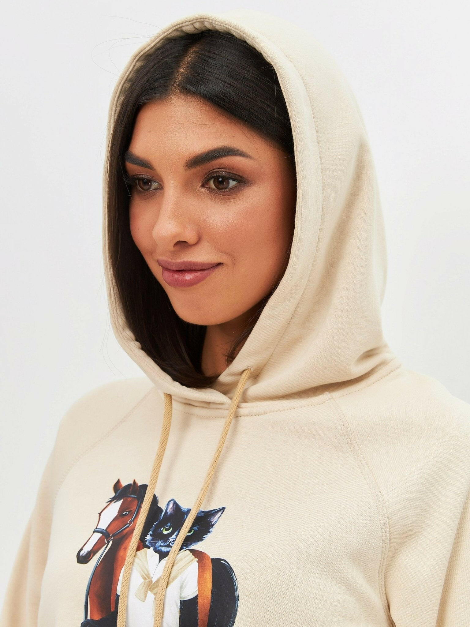 Printed Hoodie RIDER CAT - Maniita Lacitta