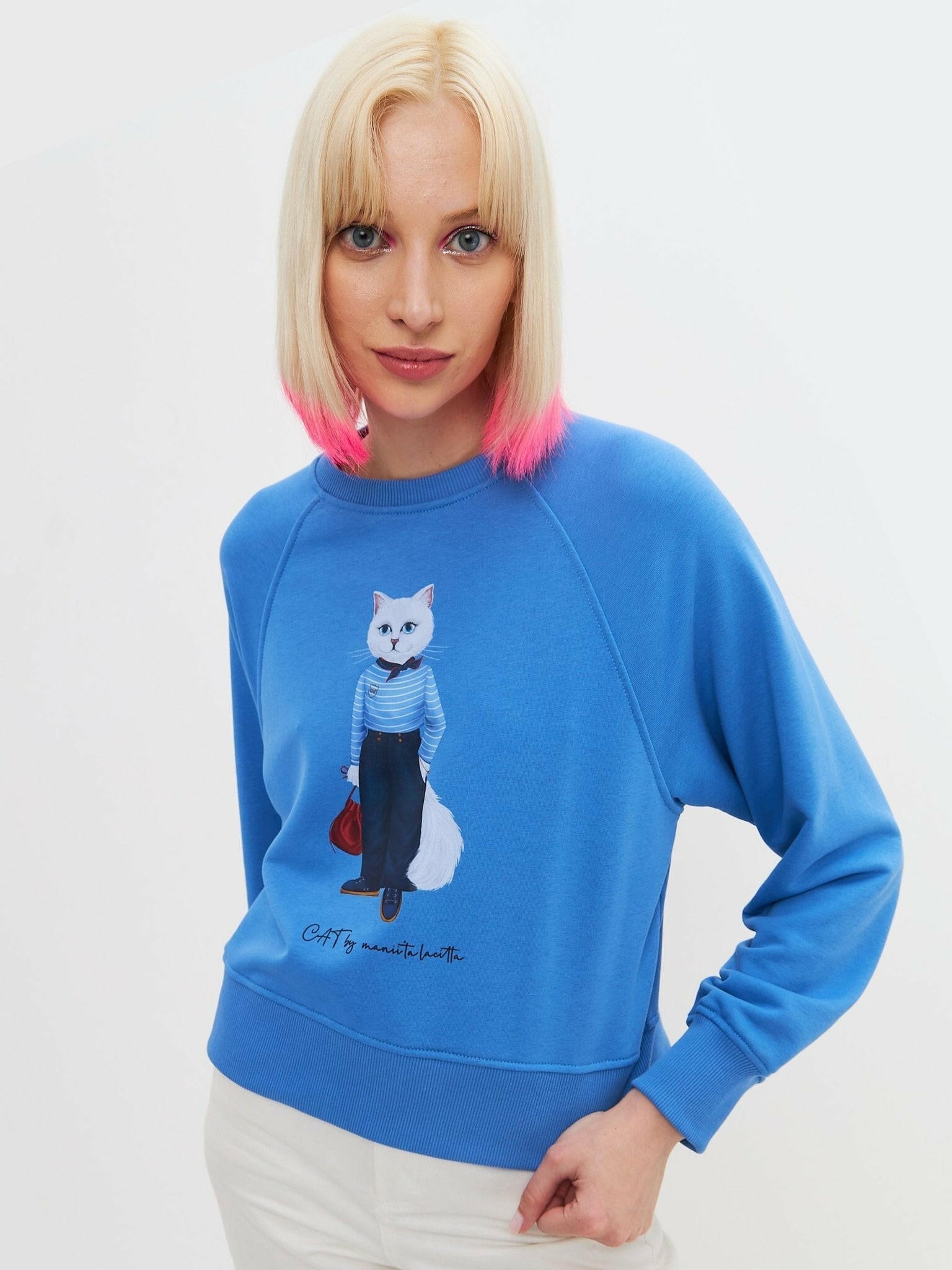 Printed Sweatshirt MARINER CAT - Maniita Lacitta