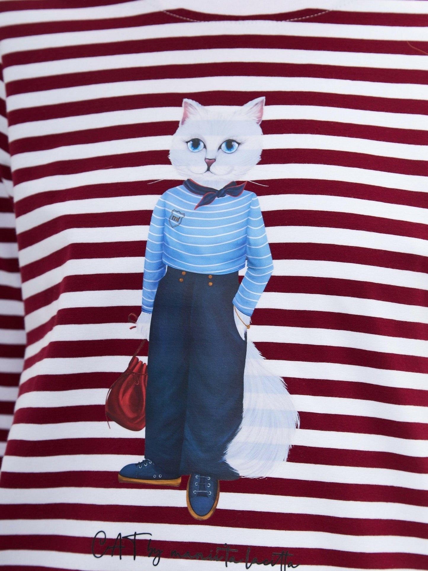 Printed T-shirt MARINER CAT - Maniita Lacitta