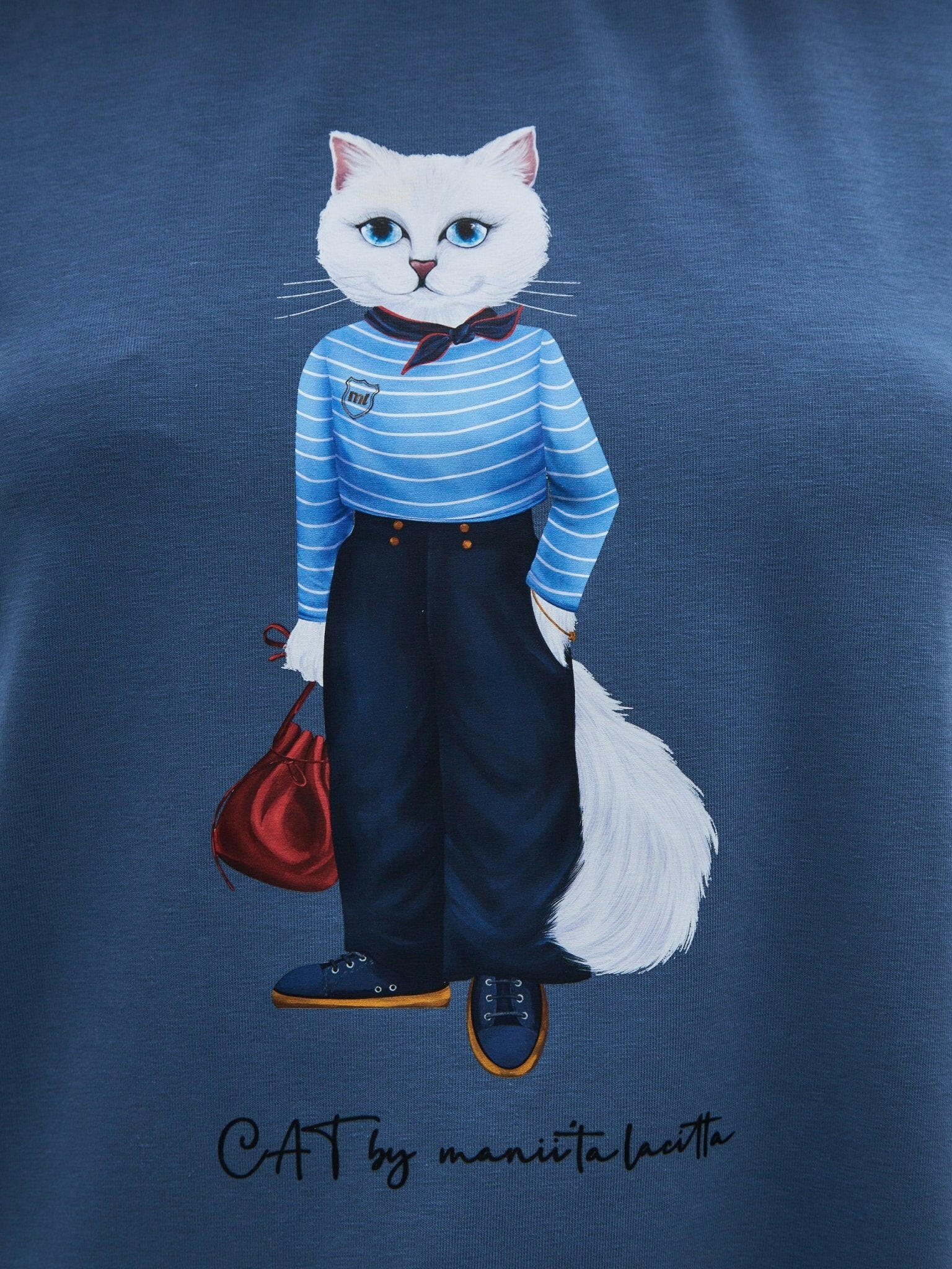 Printed T-shirt MARINER CAT - Maniita Lacitta