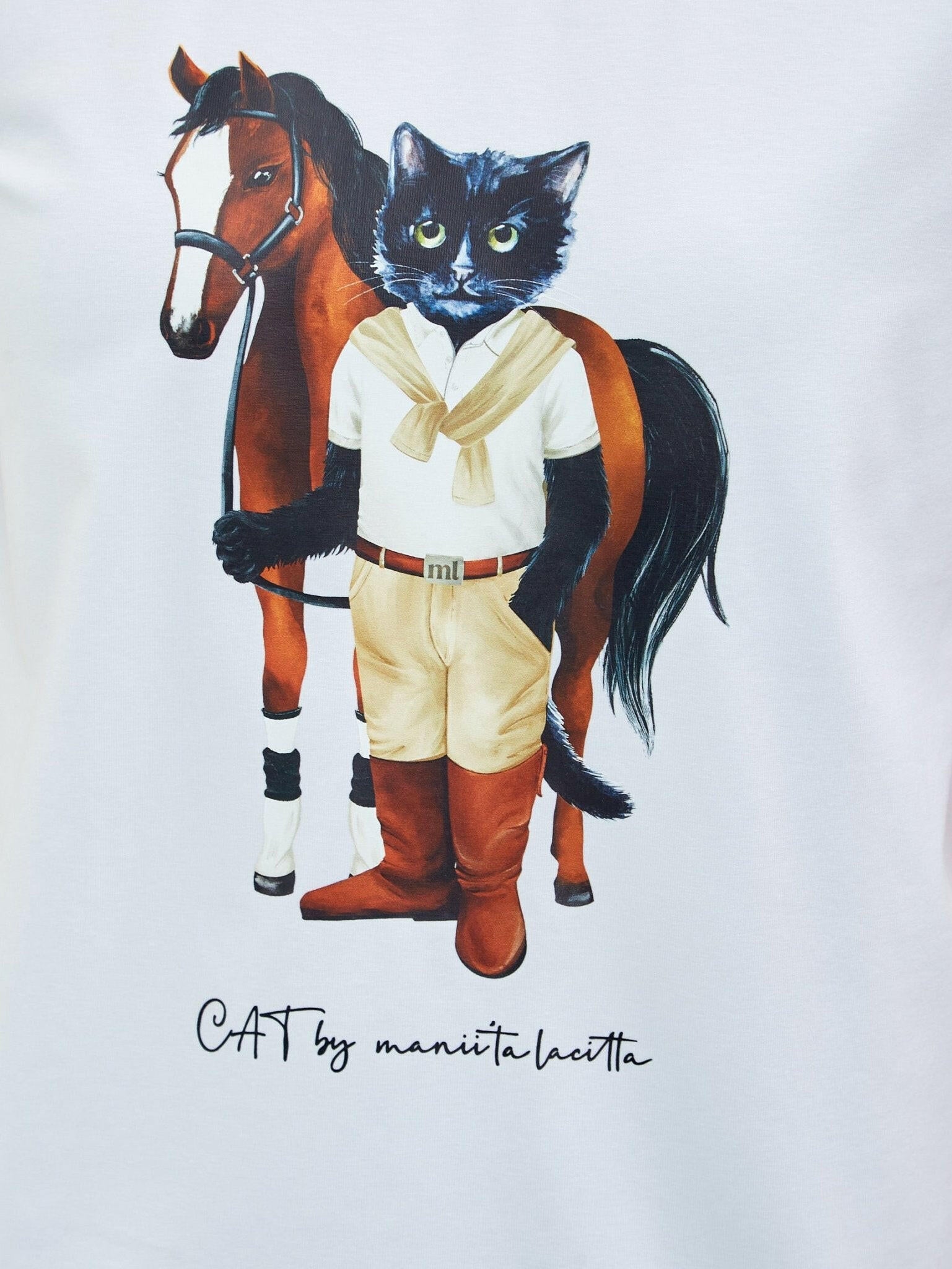 Printed T-shirt RIDER CAT - Maniita Lacitta