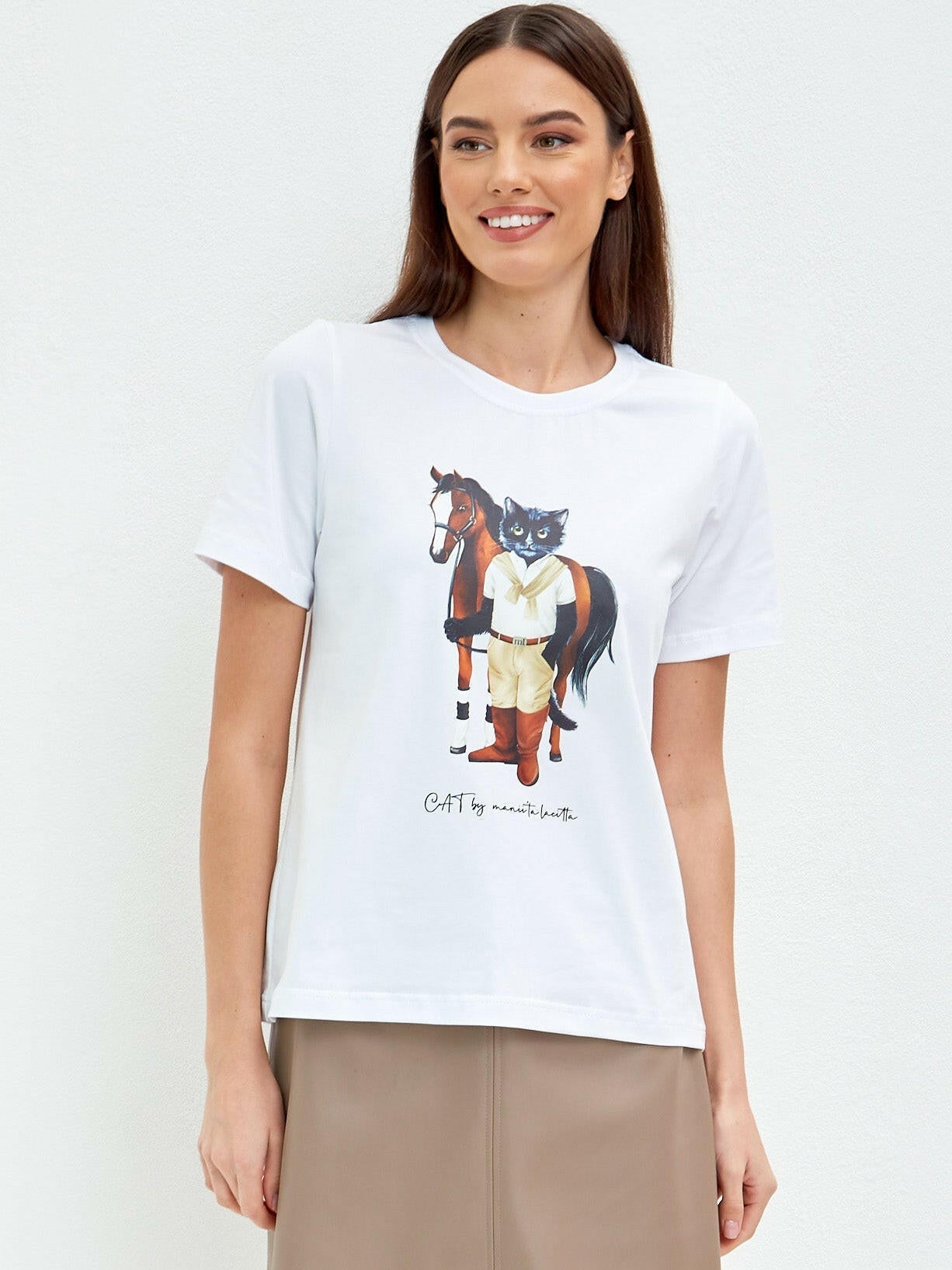 Printed T-shirt RIDER CAT - Maniita Lacitta