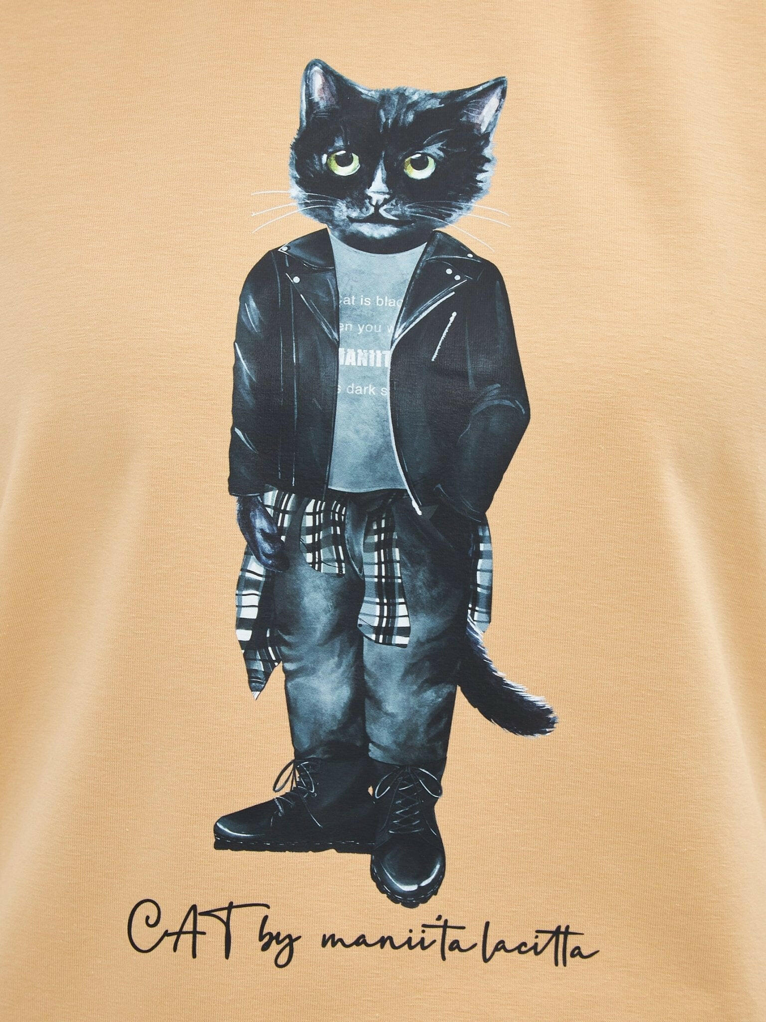 Printed T-shirt ROCKER CAT - Maniita Lacitta