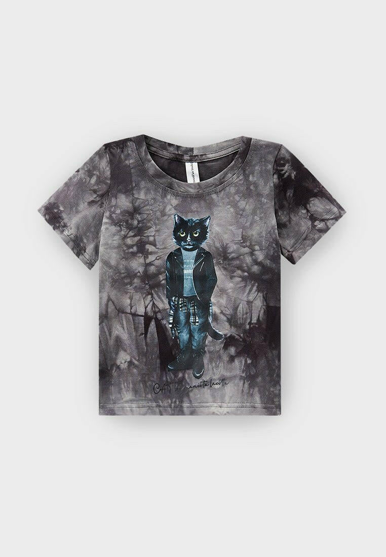 Printed T-shirt ROCKER CAT - Maniita Lacitta