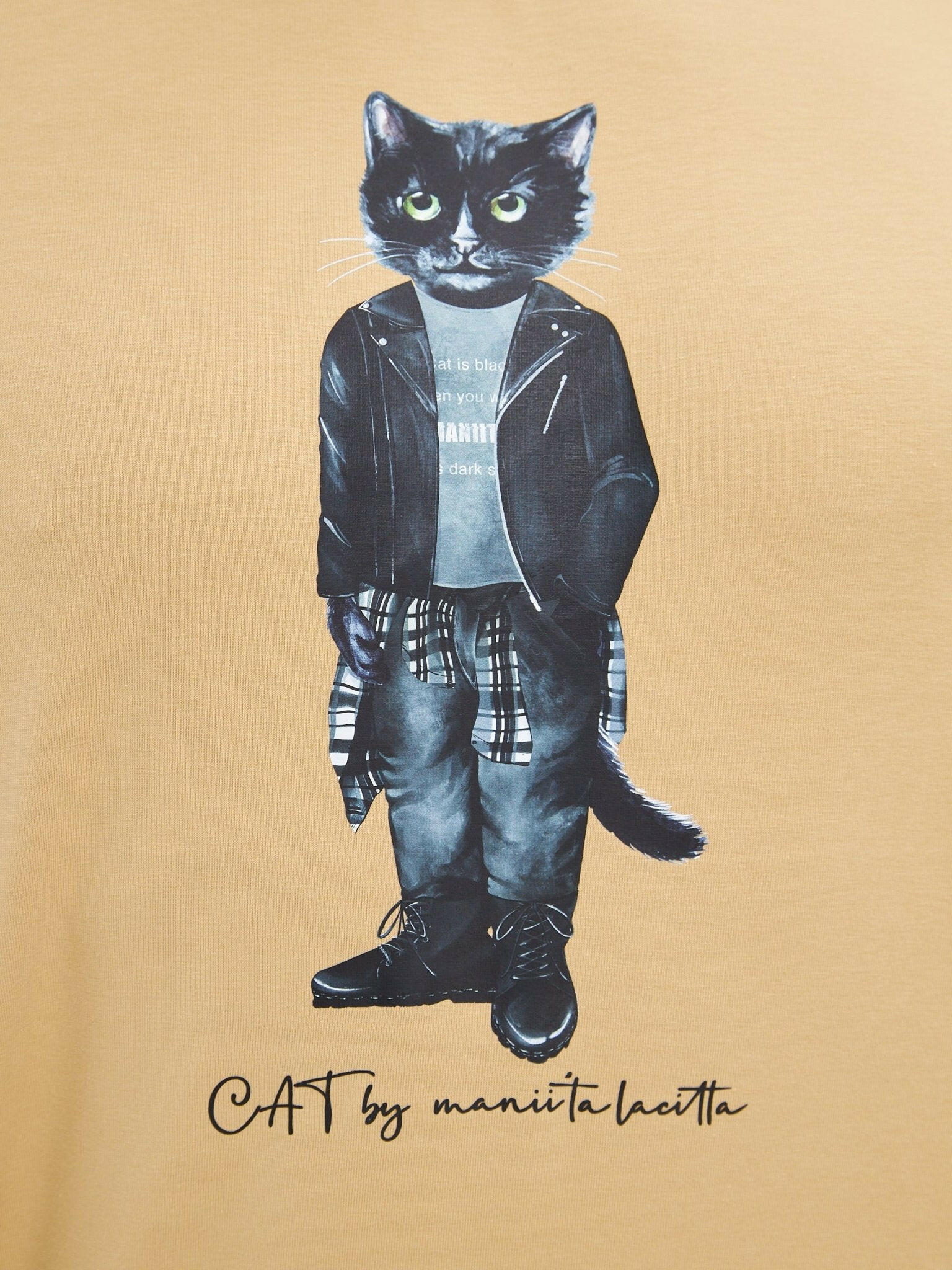 Printed T-shirt ROCKER CAT - Maniita Lacitta