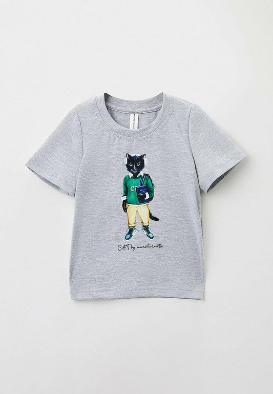 Printed T-shirt SCHOOL CAT - Maniita Lacitta