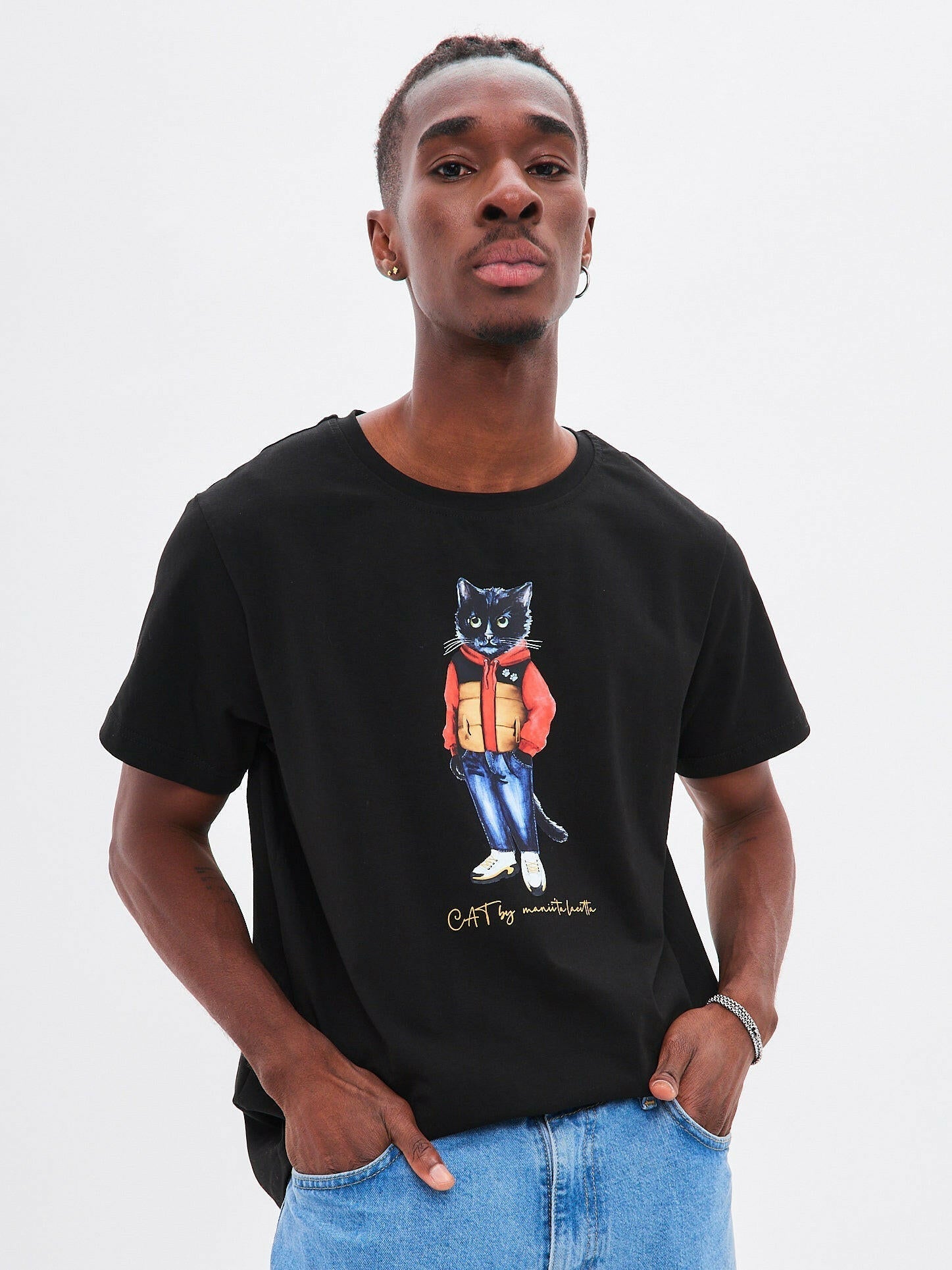 Printed T-shirt SPORT CASUAL CAT - Maniita Lacitta