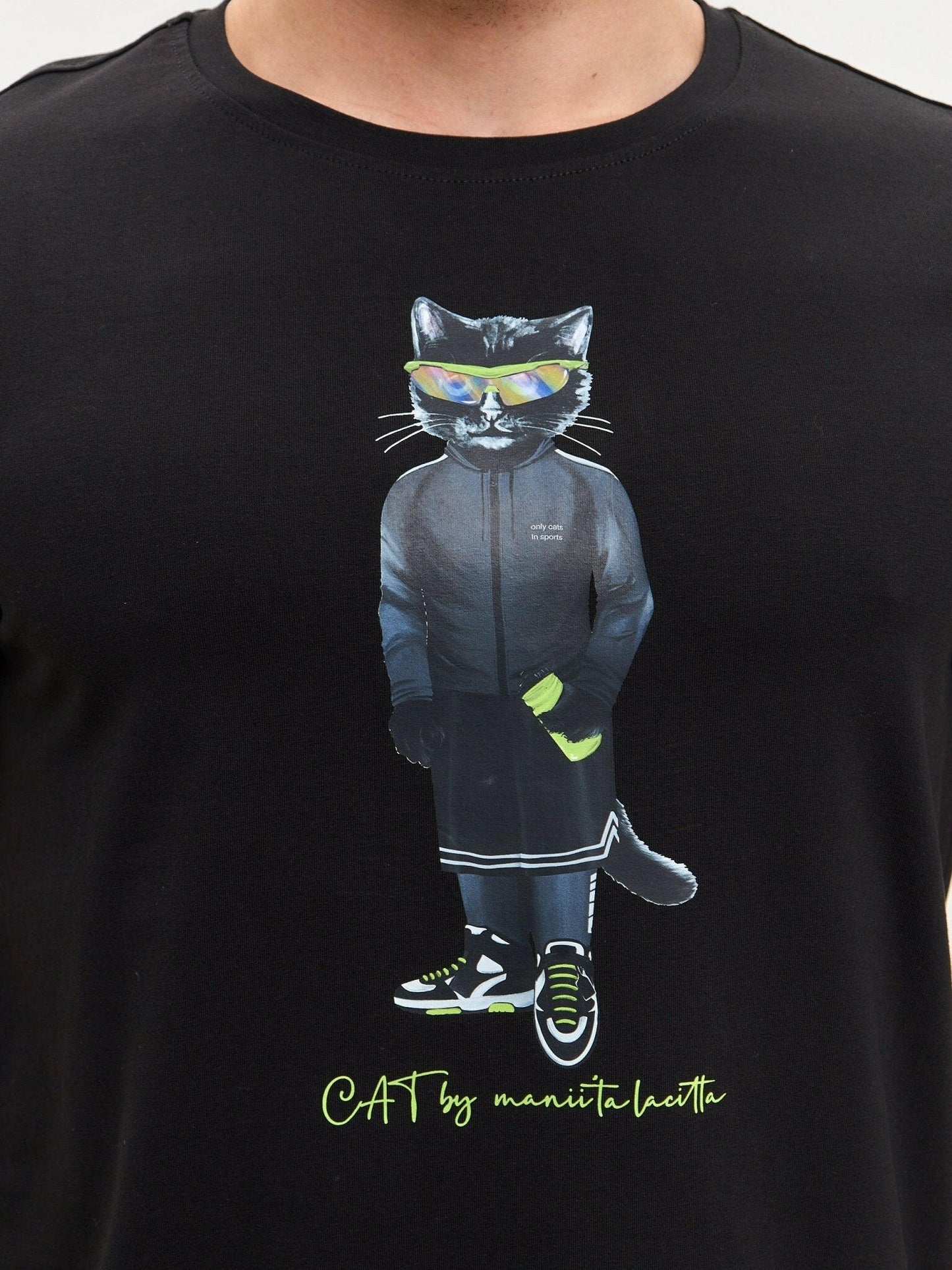 Printed T-shirt SPORT CAT - Maniita Lacitta